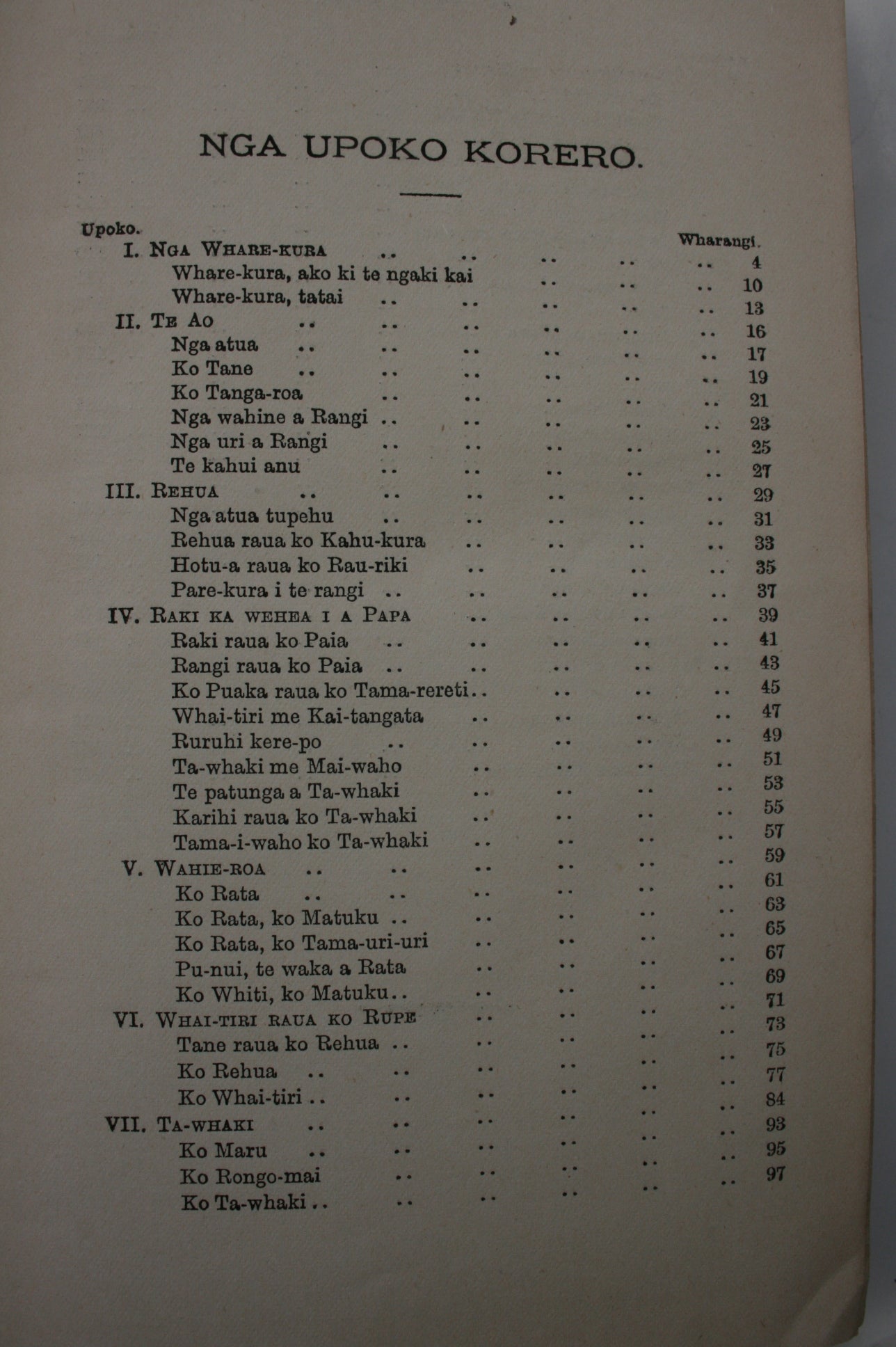 The Ancient History of the Maori, His Mythology and Traditions. Vol I. Horo-Uta OR Taki-Timu Migration. 1887. FIRST EDITION.
