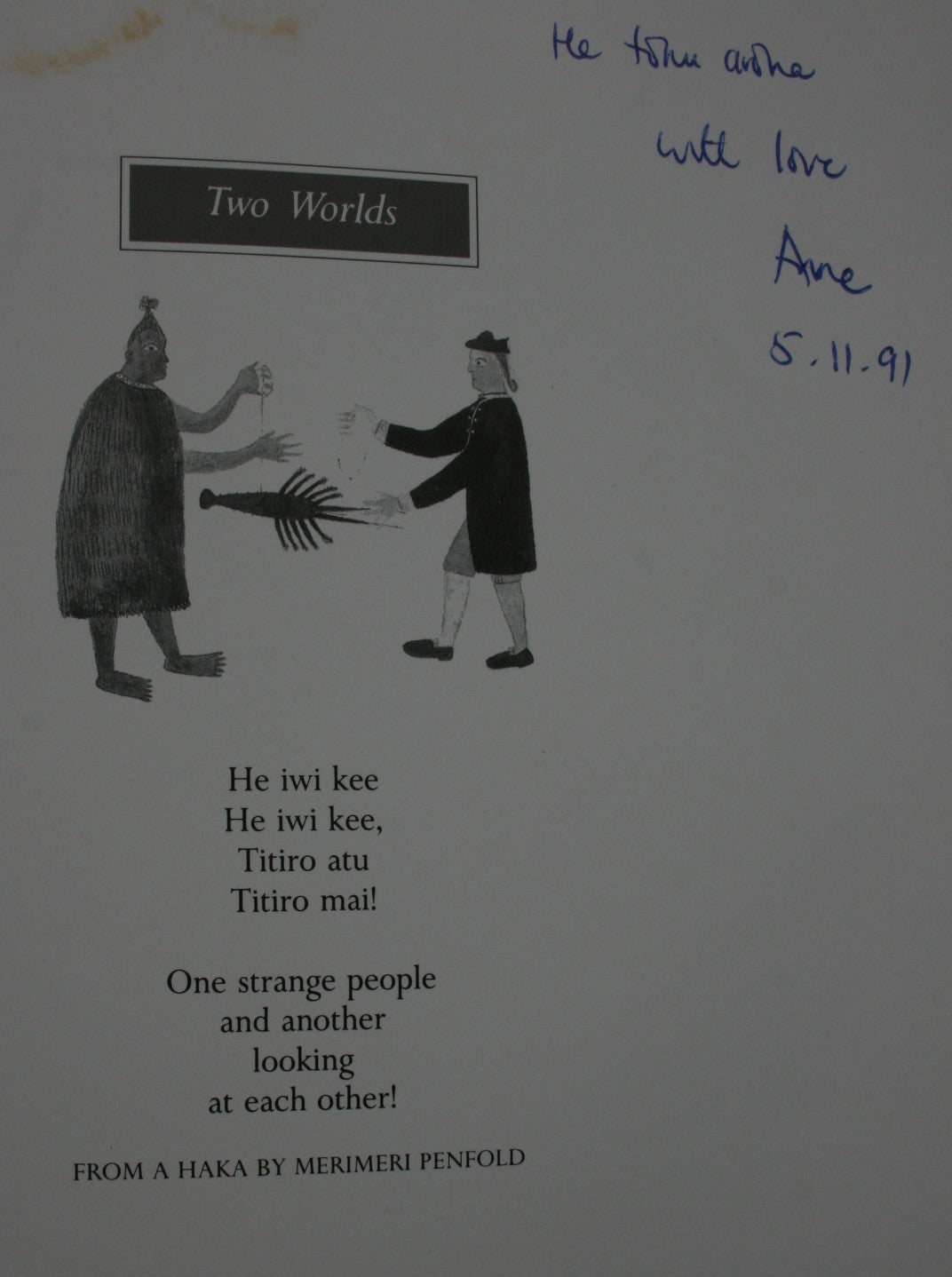 Two Worlds: First Meetings Between Maori and Europeans, 1642-1772 By Anne Salmond. SIGNED BY AUTHOR.