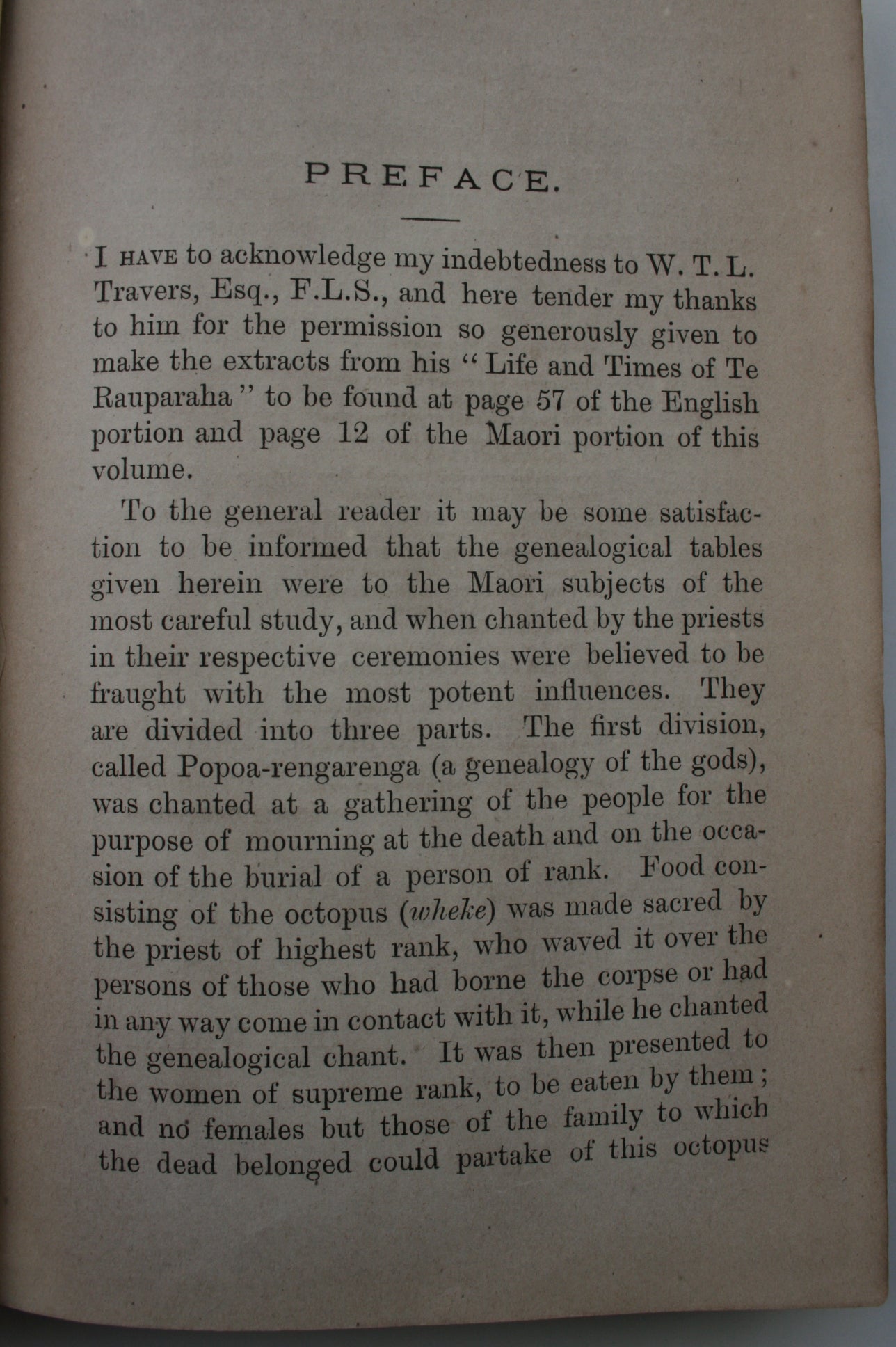 The Ancient History of the Maori, His Mythology and Traditions. Tai-Nui. Volume VI. FIRST EDITION 1890