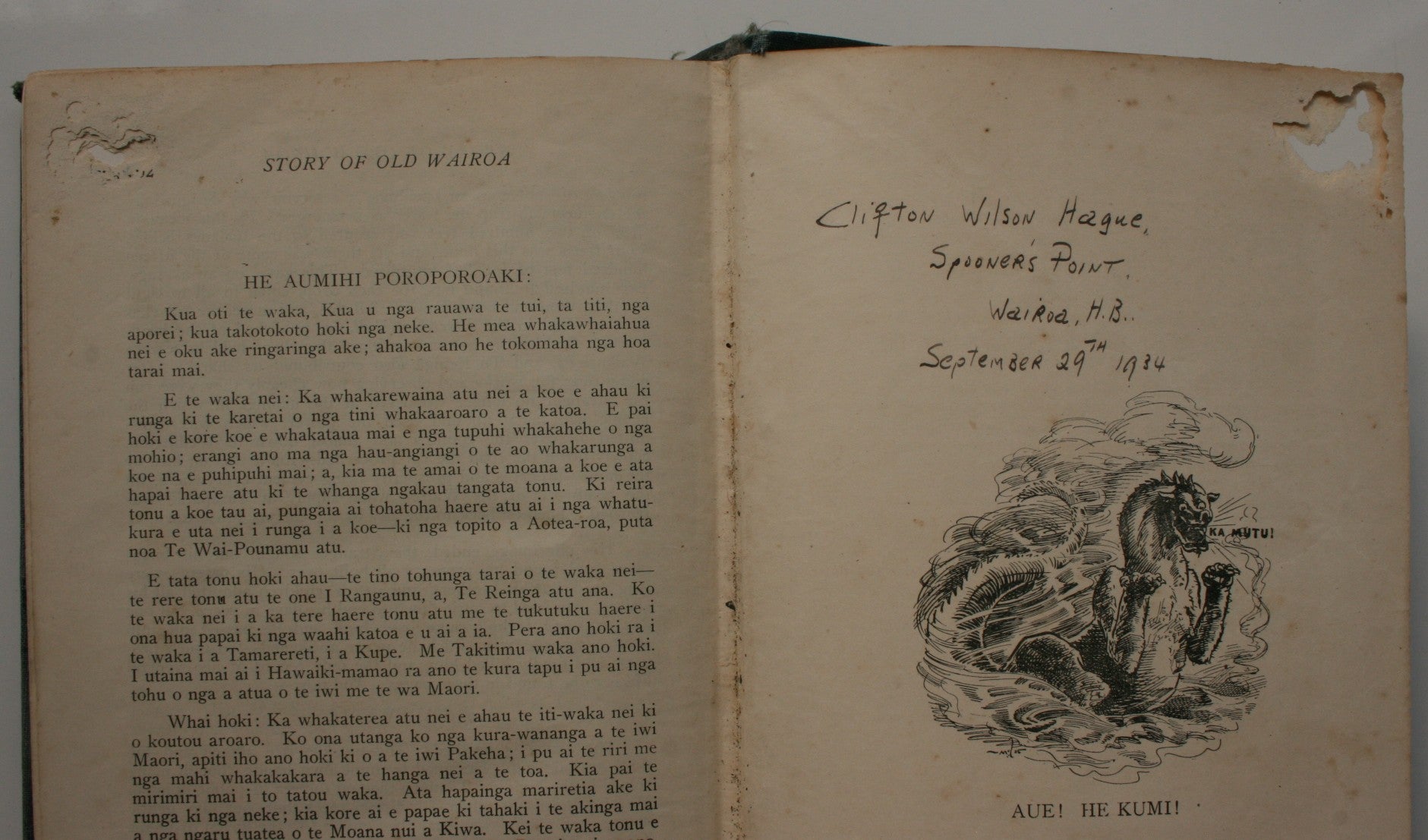 The Story of Old Wairoa and the East Coast, New Zealand, Or, Past, Present, and Future : a Record of Over Fifty Years' Progress. FIRST EDITION 1925.