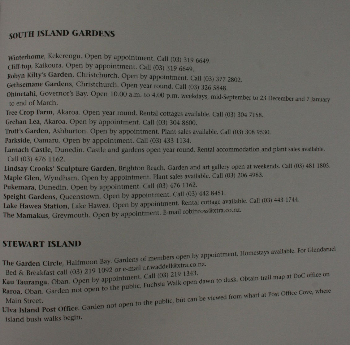 Great Gardens of New Zealand By Derek Fell.