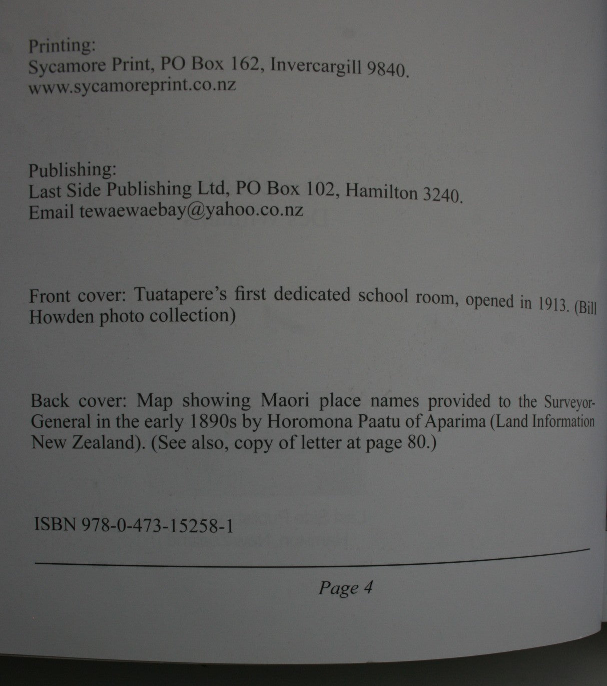 The Hole in the Bush: A Tuatapere Centennial Review. By Des Williams.