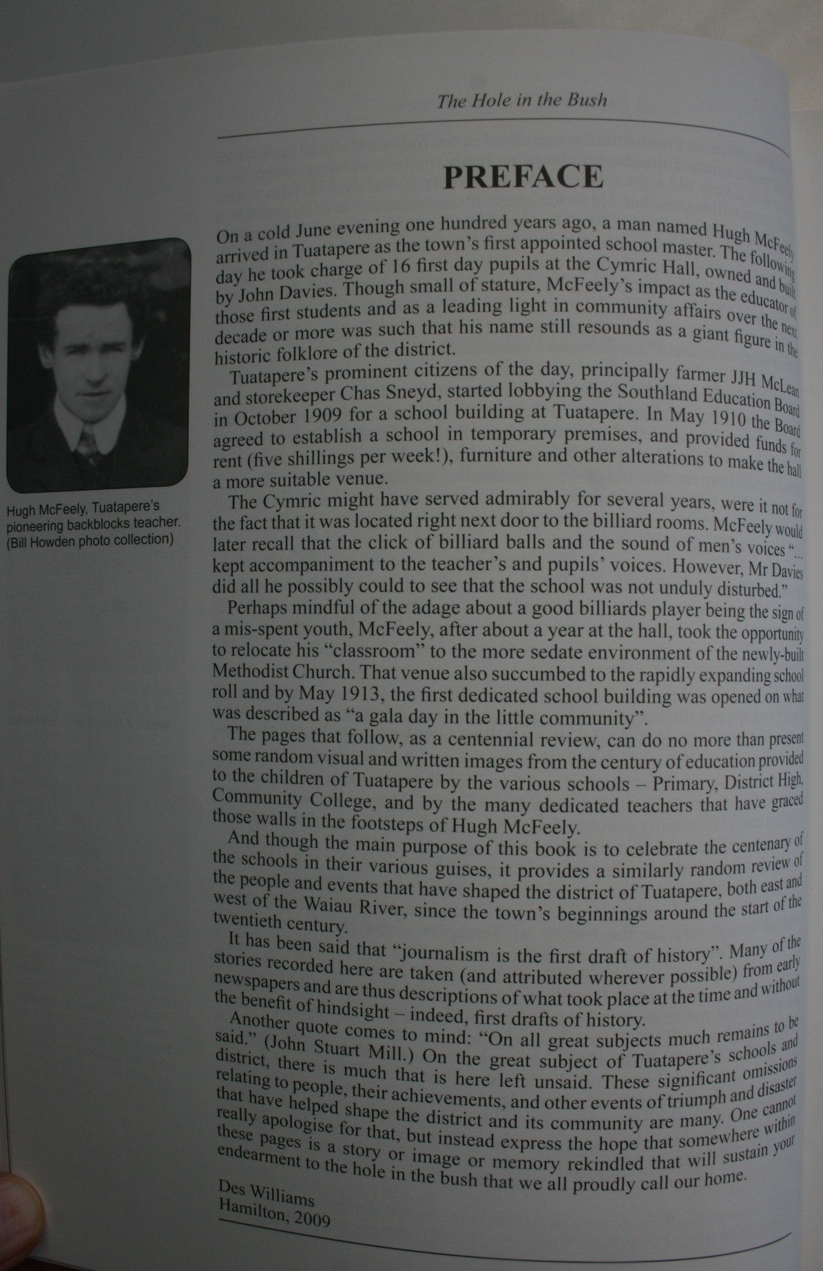 The Hole in the Bush: A Tuatapere Centennial Review. By Des Williams.