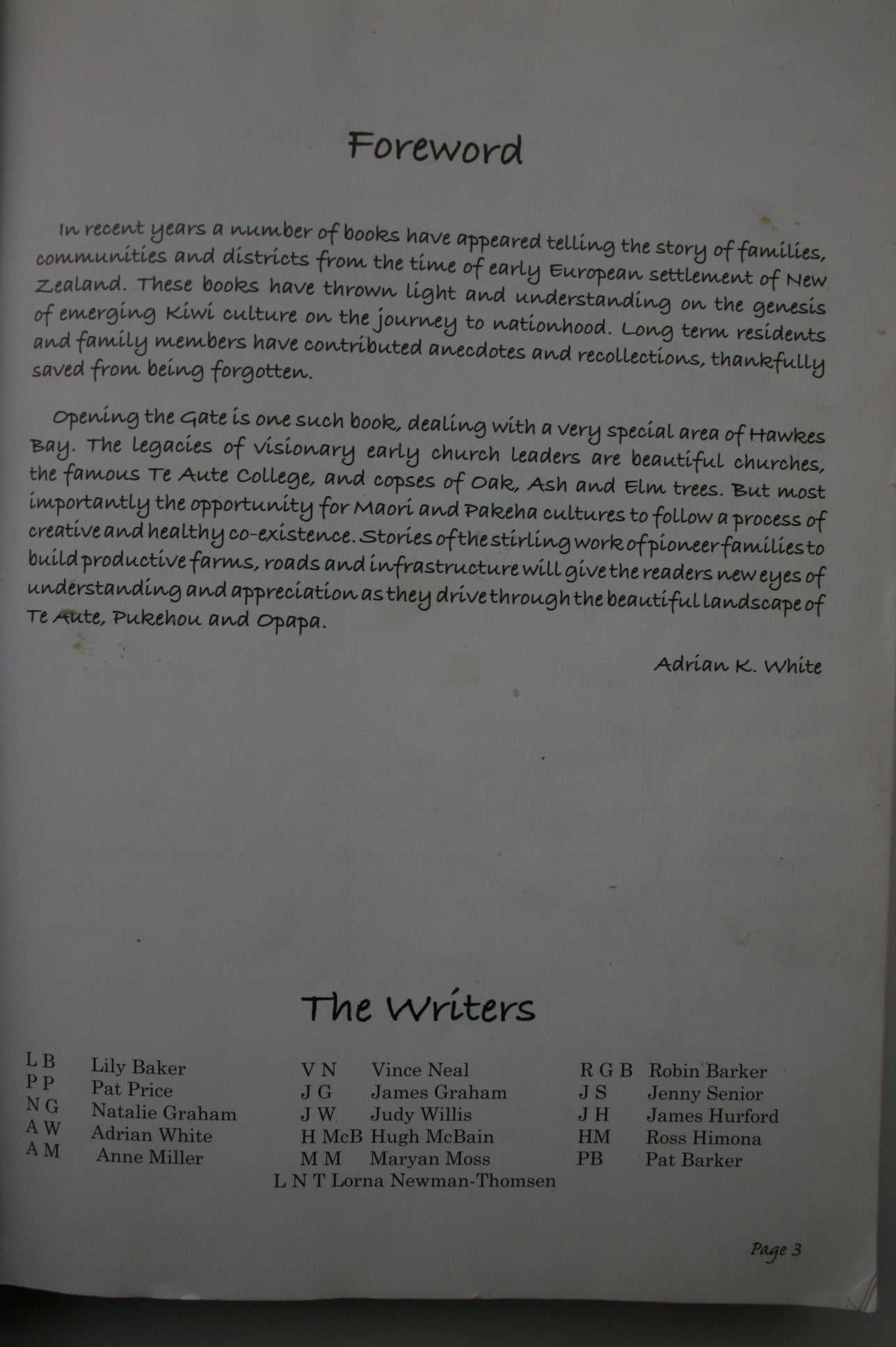 Opening The Gate: The Story Of The Te Aute District