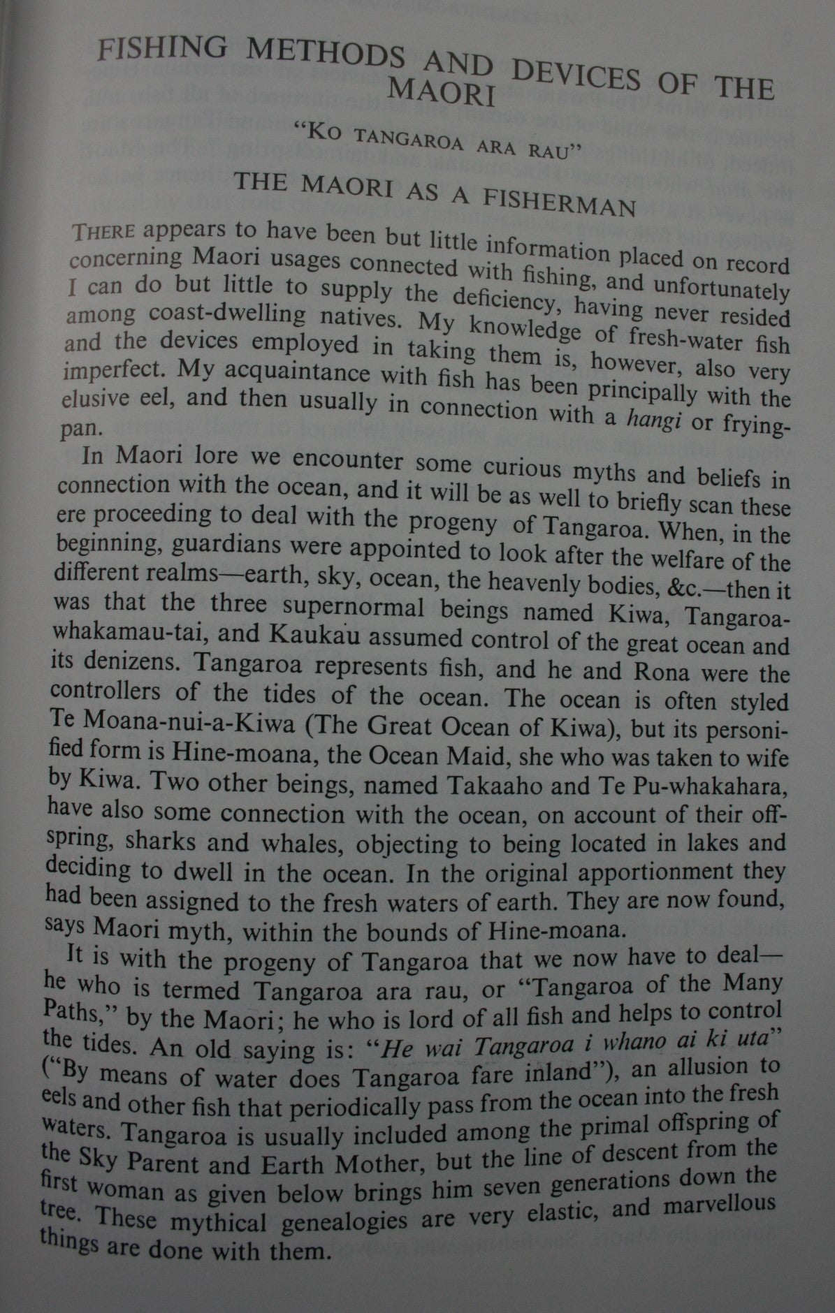 Fishing Methods and Devices of the Maori by Elsdon Best.