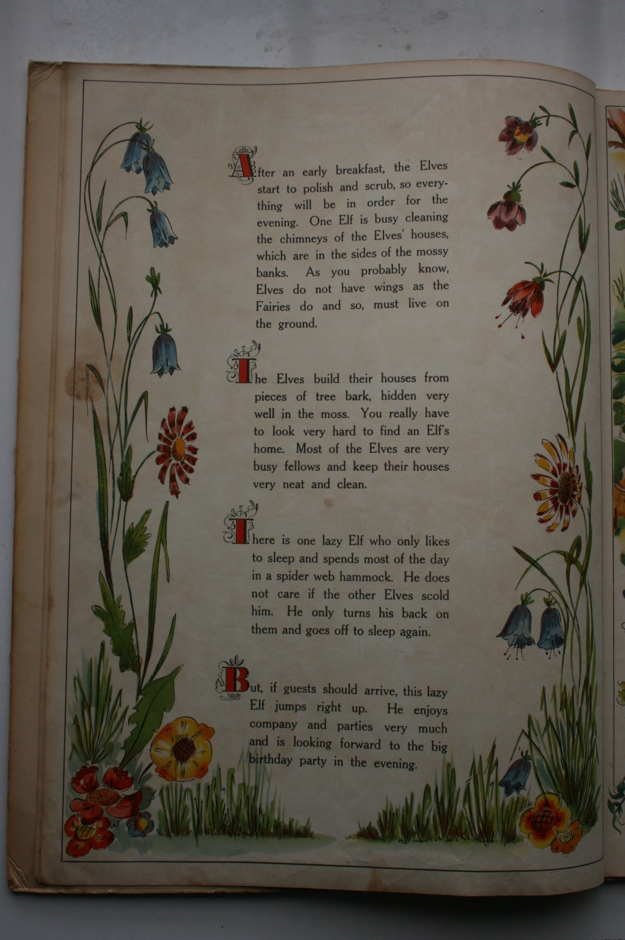 A Day In Fairy Land Story And Picture Book by Sigrid Rahmas. 47 X 35.5 cm Full page illustrations.