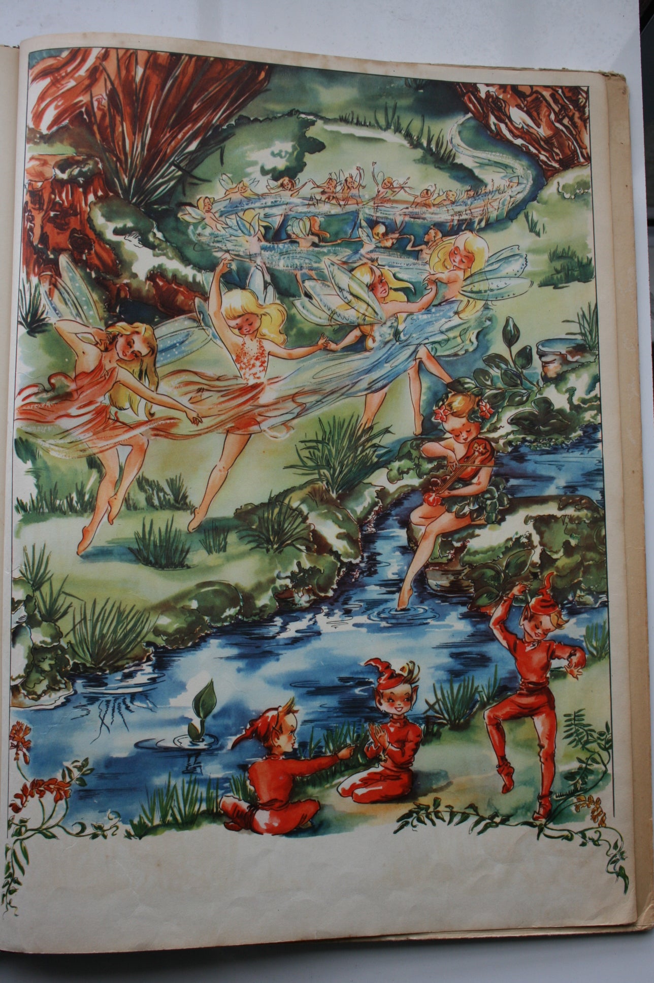 A Day In Fairy Land Story And Picture Book by Sigrid Rahmas. 47 X 35.5 cm Full page illustrations.