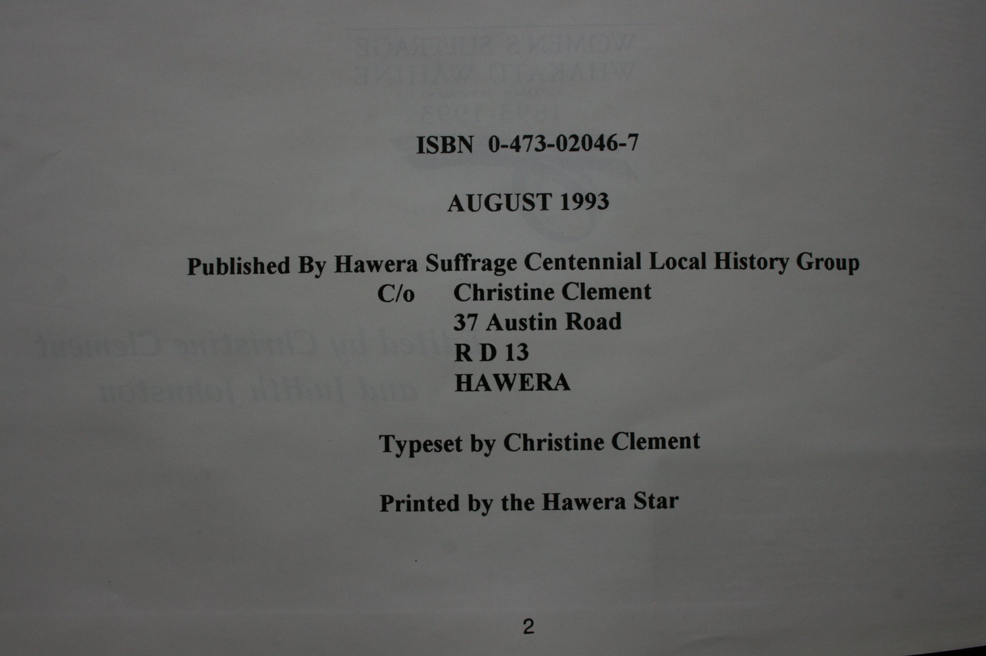 Women of South Taranaki. Their Stories - Nga Wahine Toa o Taranaki Tonga, o Ratou Korero. SIGNED
