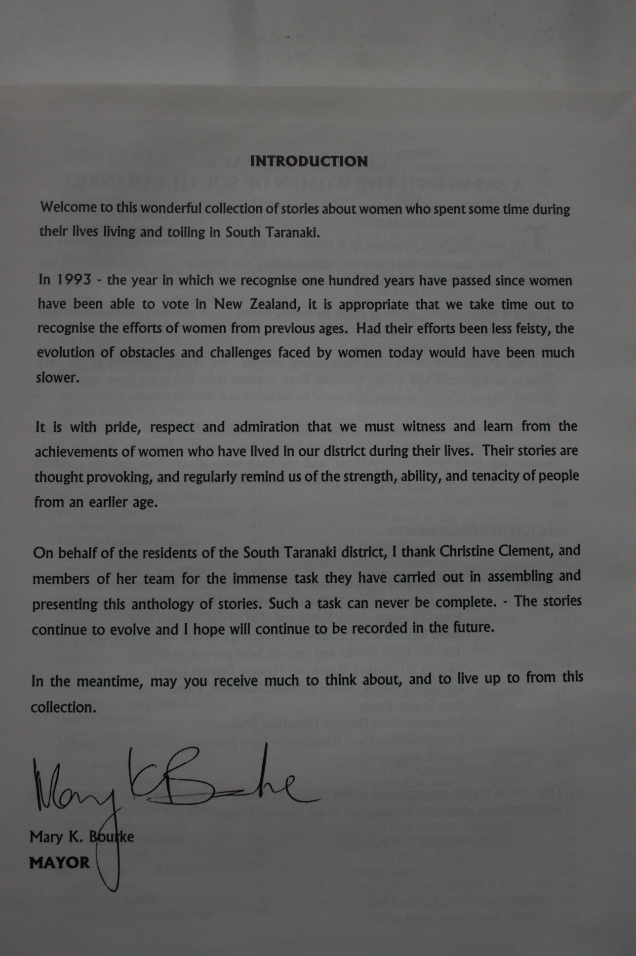 Women of South Taranaki. Their Stories - Nga Wahine Toa o Taranaki Tonga, o Ratou Korero. SIGNED