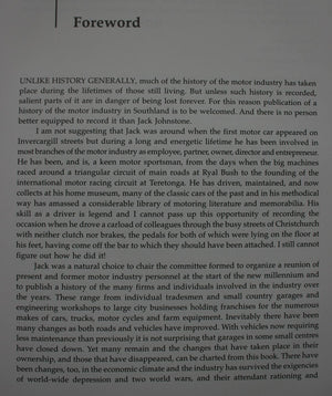 The Southern Motor Industry: The History of the Motor Industry in Invercargill and Surrounding Districts By Jack Johnstone.