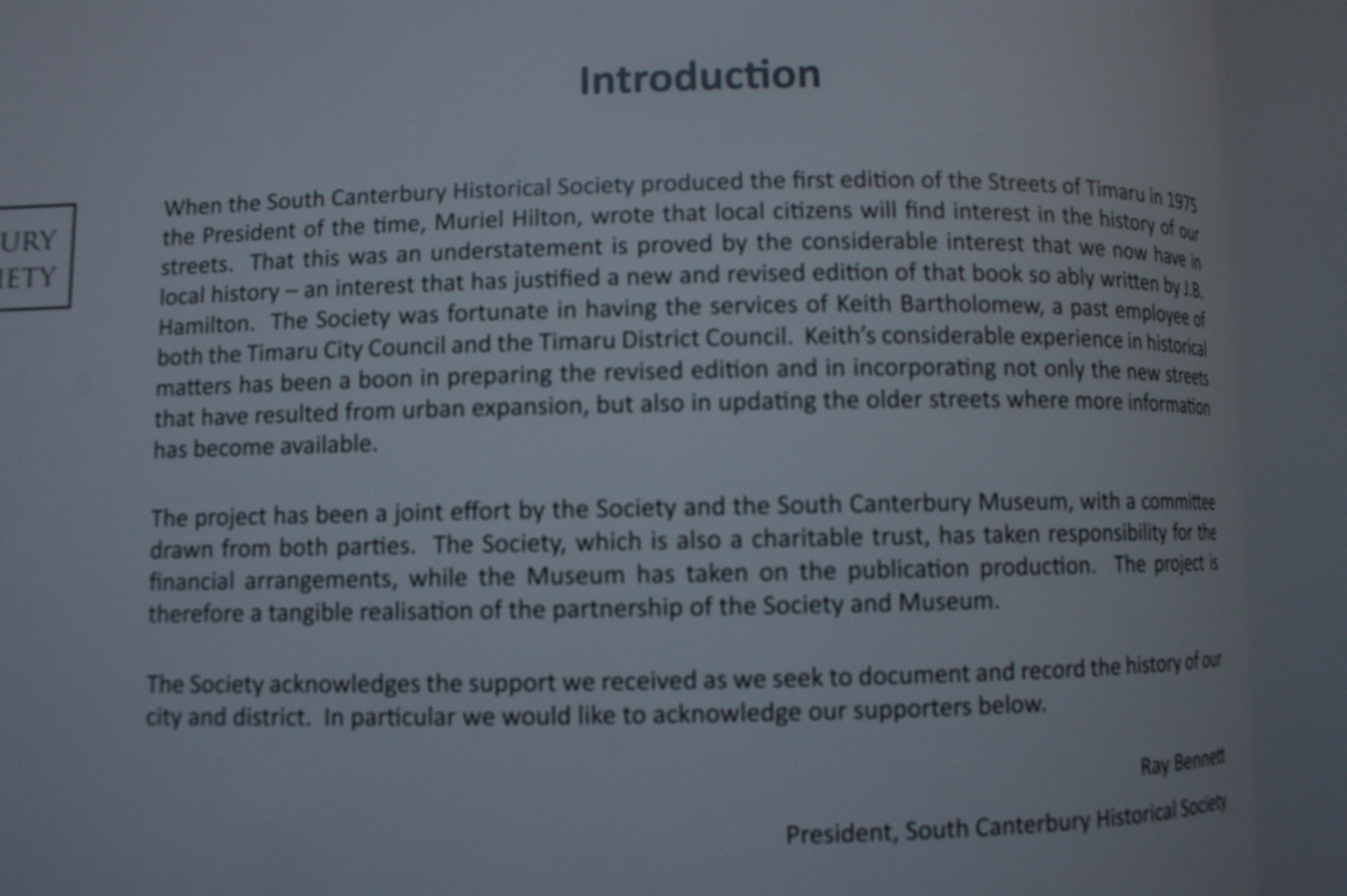 The Streets of Timaru by J B Hamilton.