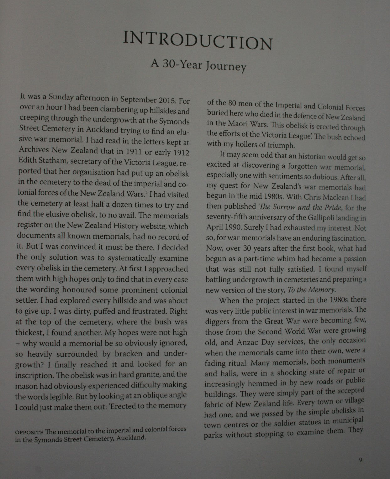 To the Memory New Zealand's War Memorials. HARDBACK by Jock Phillips.