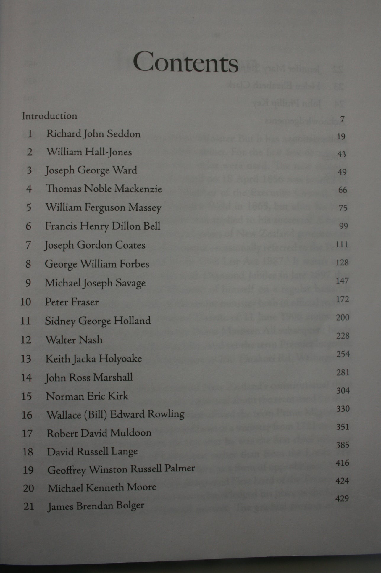 New Zealand's Prime Ministers: From Dick Seddon to John Key By Michael Bassett.