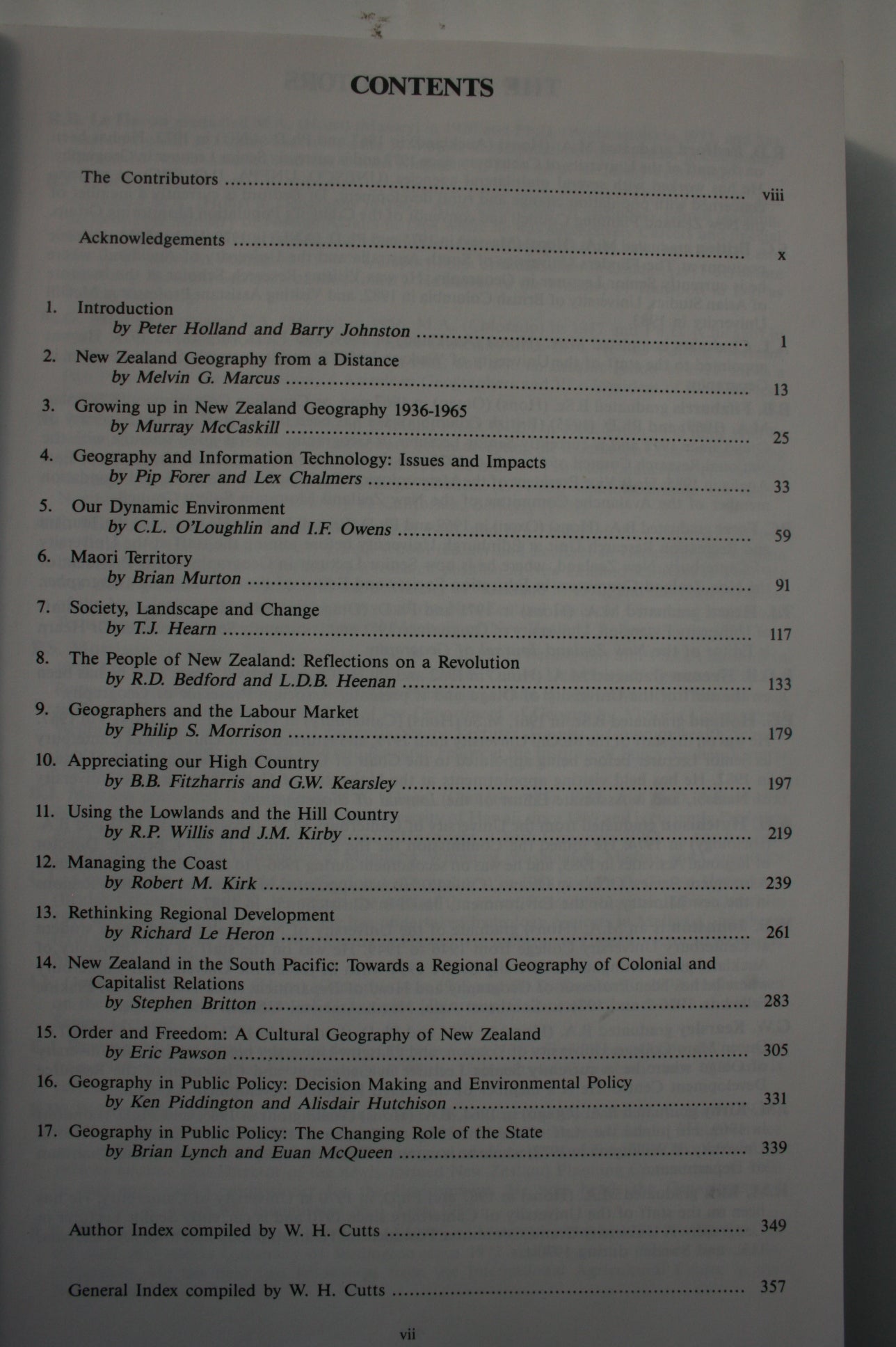Southern Approaches : Geography in New Zealand edited by P. G. Holland and W. B. Johnston.