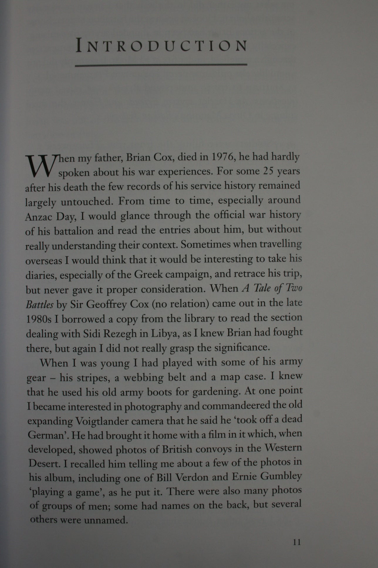 Good Luck to All the Lads the Wartime Story of Brian Cox 1939-43 By Peter Cox.