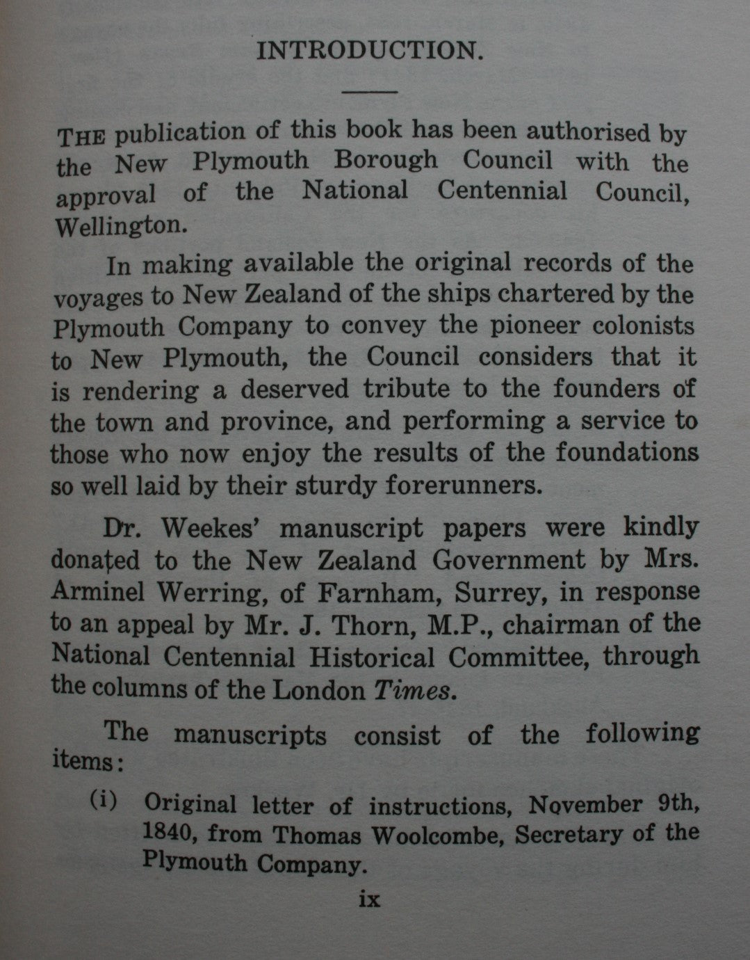 The Establishment Of The New Plymouth Settlement In New Zealand 1841-1843: