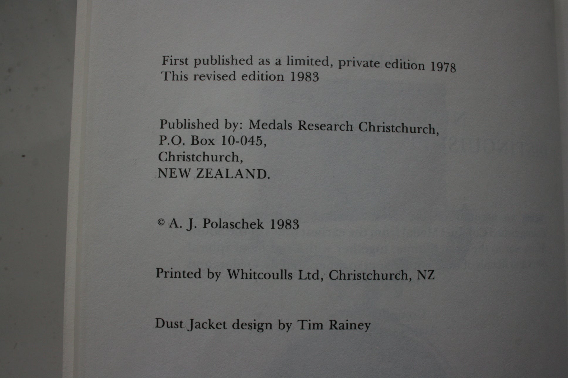 The Complete N.Z. Distinguished Conduct Medal: An Account of the New Zealand Recipients of the Distinguished Conduct Medal. By Alan Polaschek.