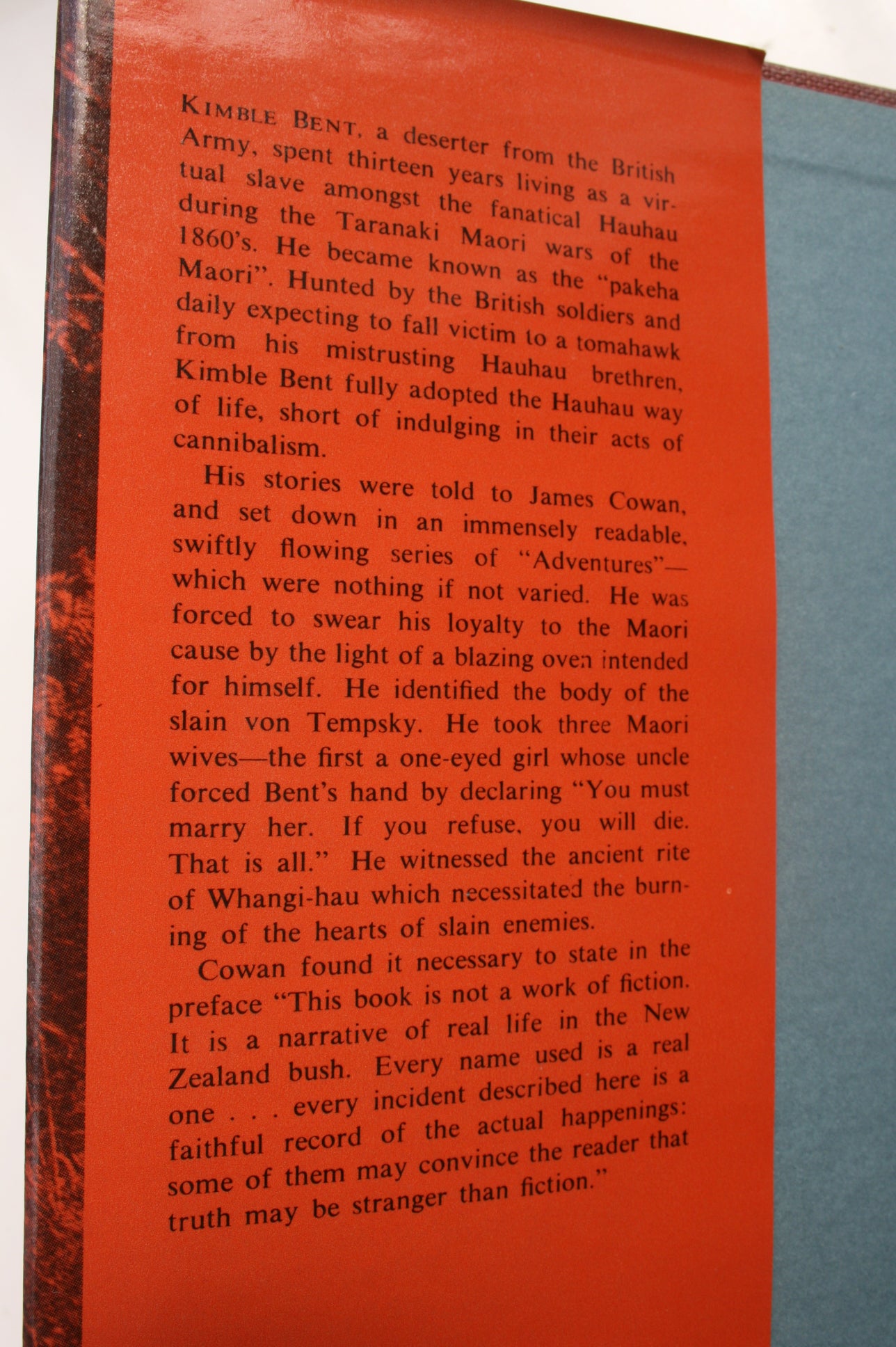 The Adventures of Kimble Bent: A Story of Wild Life in the New Zealand Bush by James Cowan.