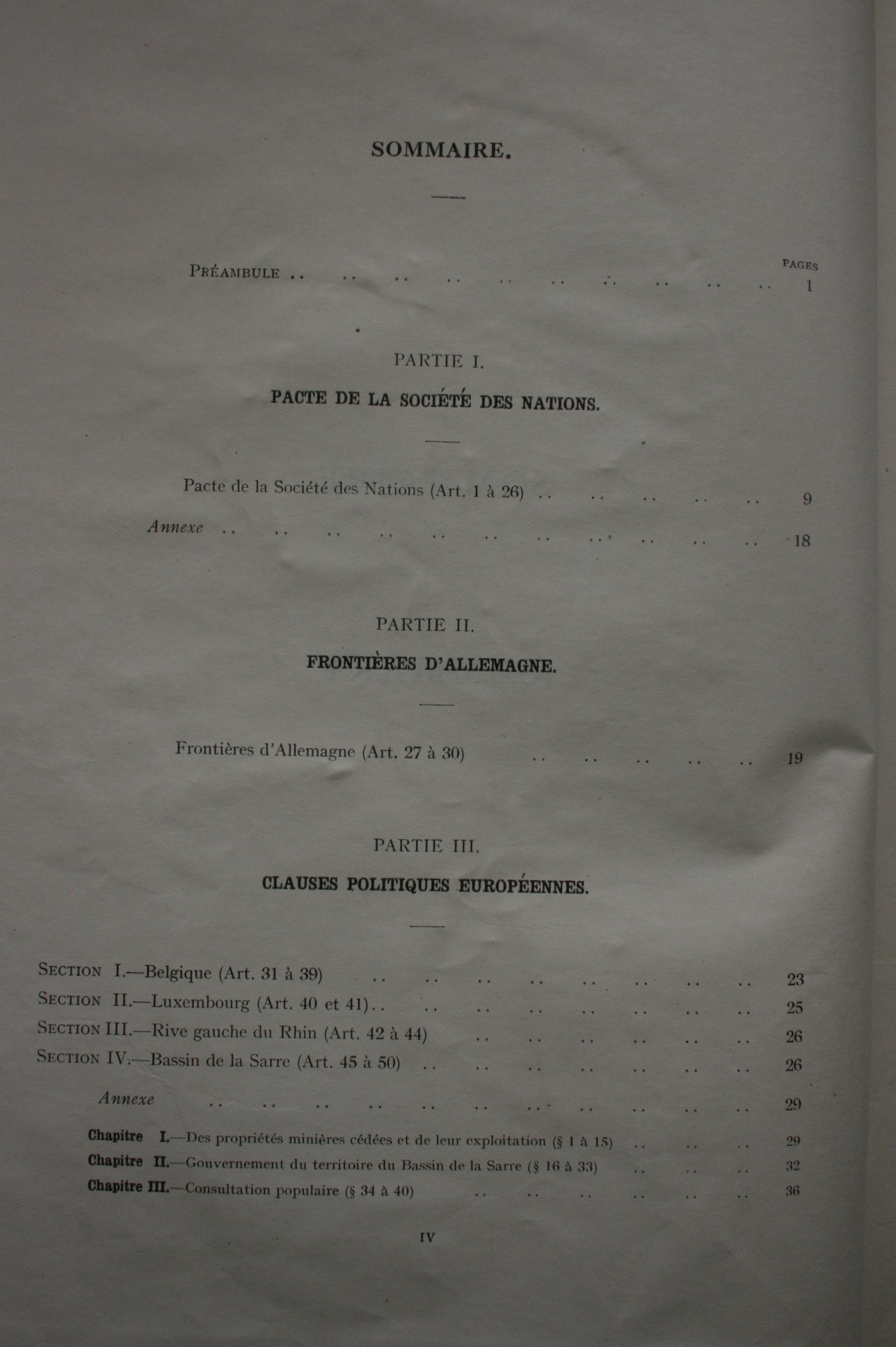 The Treaty Of Peace Between The Allied And Associated Powers And Germany, The Protocol annexed thereto, the Agreement respecting the military occupation of the territories of the Rhine
