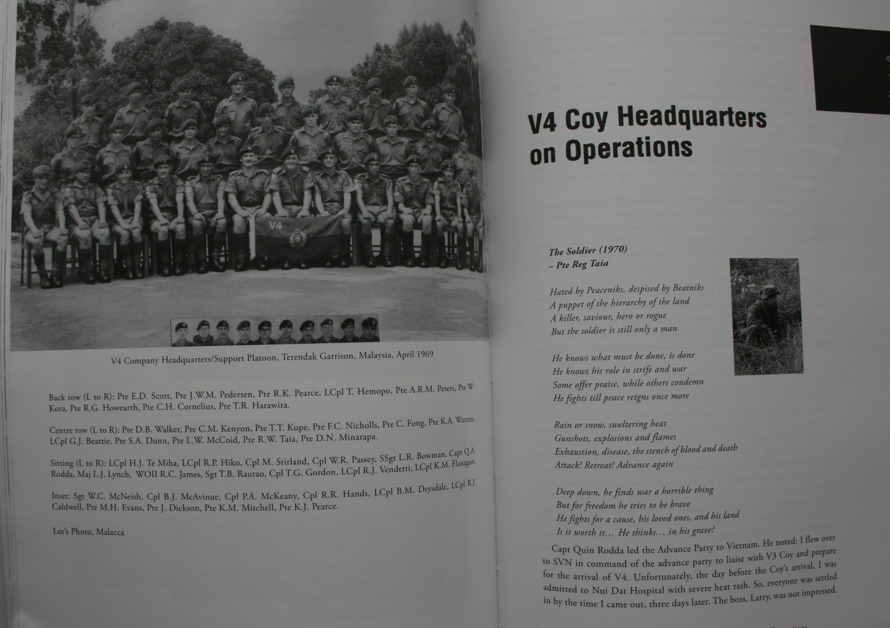 A Soldier's View of the Vietnam War The Story of Victor 4 : V Coy, 6 RAR/NZ (ANZAC) Battalion By Victor 4 Company.