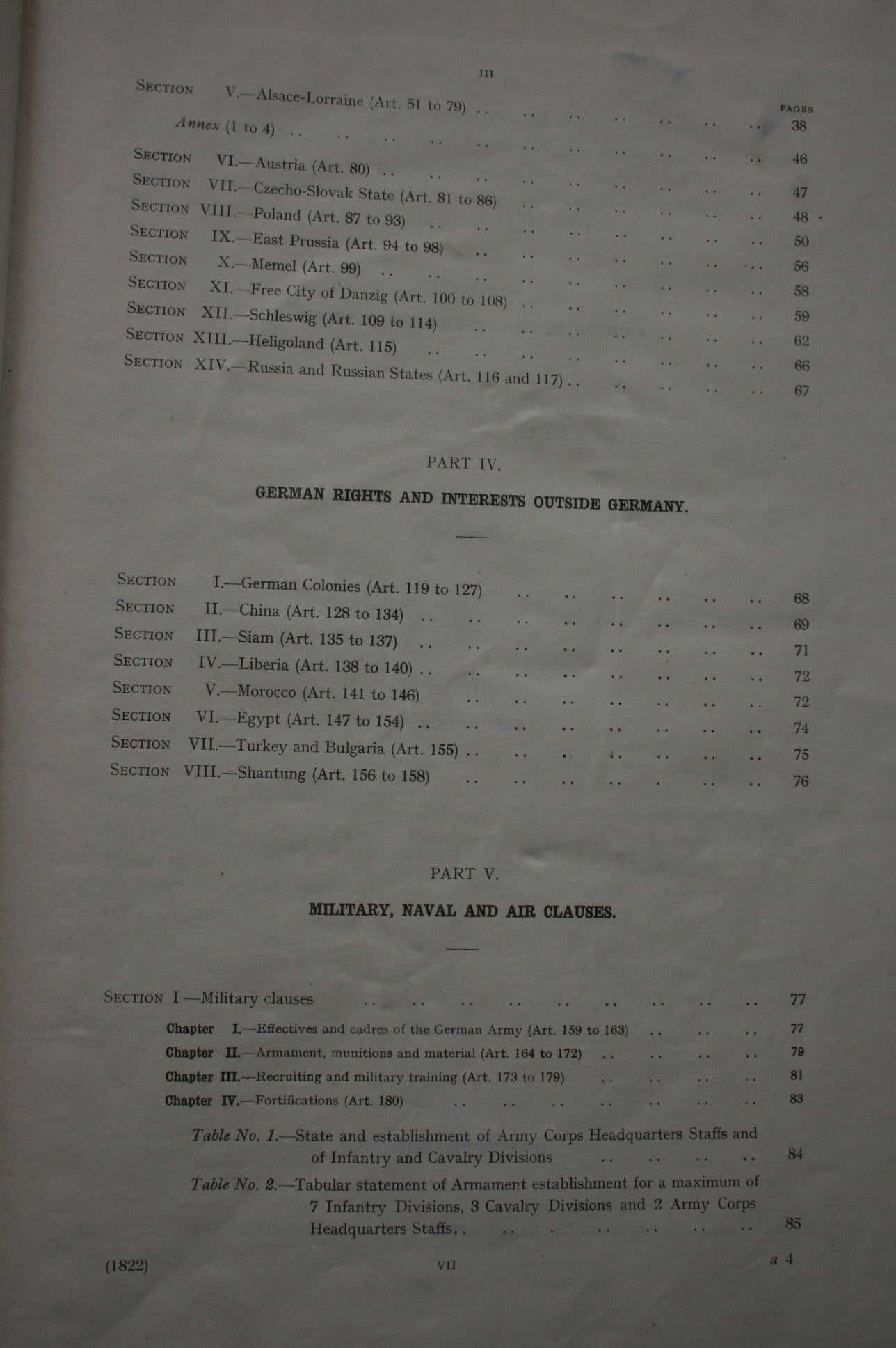 The Treaty Of Peace Between The Allied And Associated Powers And Germany, The Protocol annexed thereto, the Agreement respecting the military occupation of the territories of the Rhine