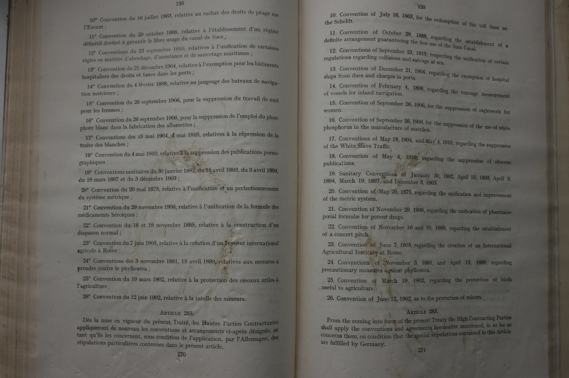 The Treaty Of Peace Between The Allied And Associated Powers And Germany, The Protocol annexed thereto, the Agreement respecting the military occupation of the territories of the Rhine