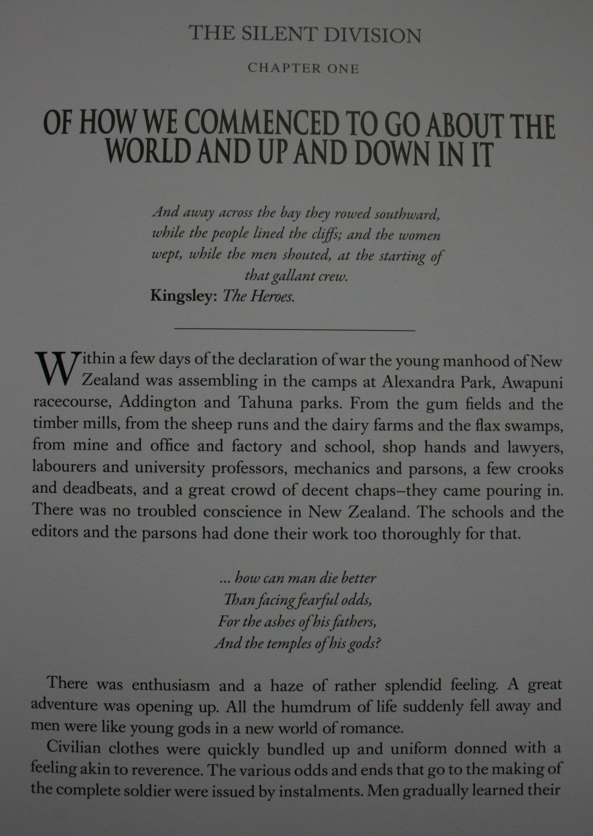 The Silent Division New Zealanders at the Front 1914 - 1919 & Concerning One Man's War by Ormond E. Burton.