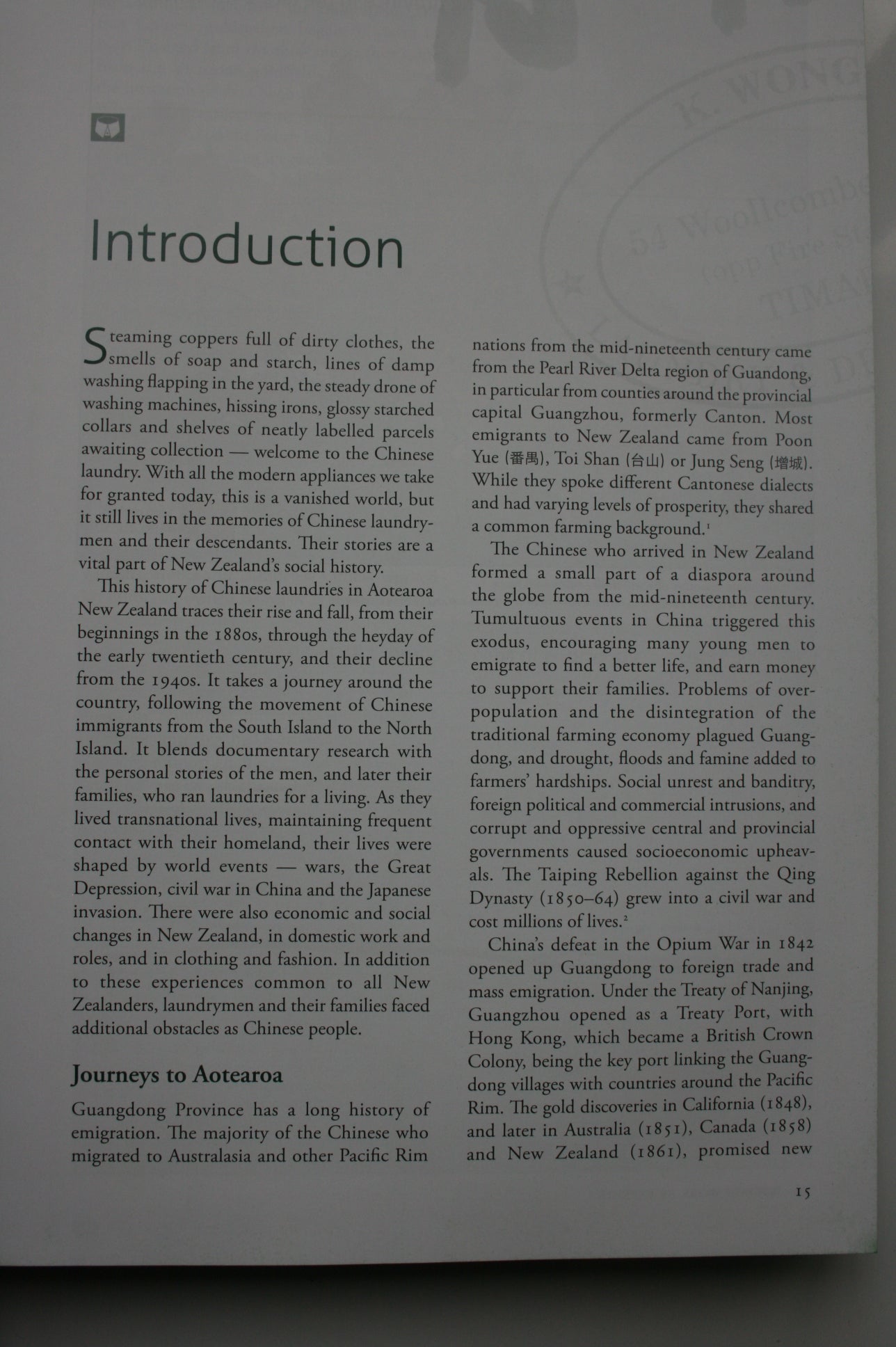 Starch Work Done by Experts: Chinese Laundries in Aotearoa New Zealand by Joanna Boileau. VERY SCARCE.