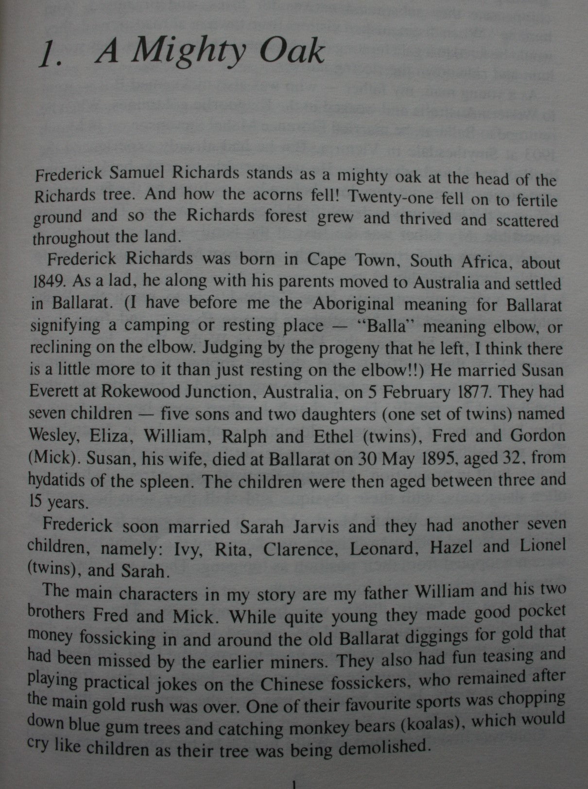 Off the Sheep's Back By Bill Richards. SIGNED BY AUTHOR.