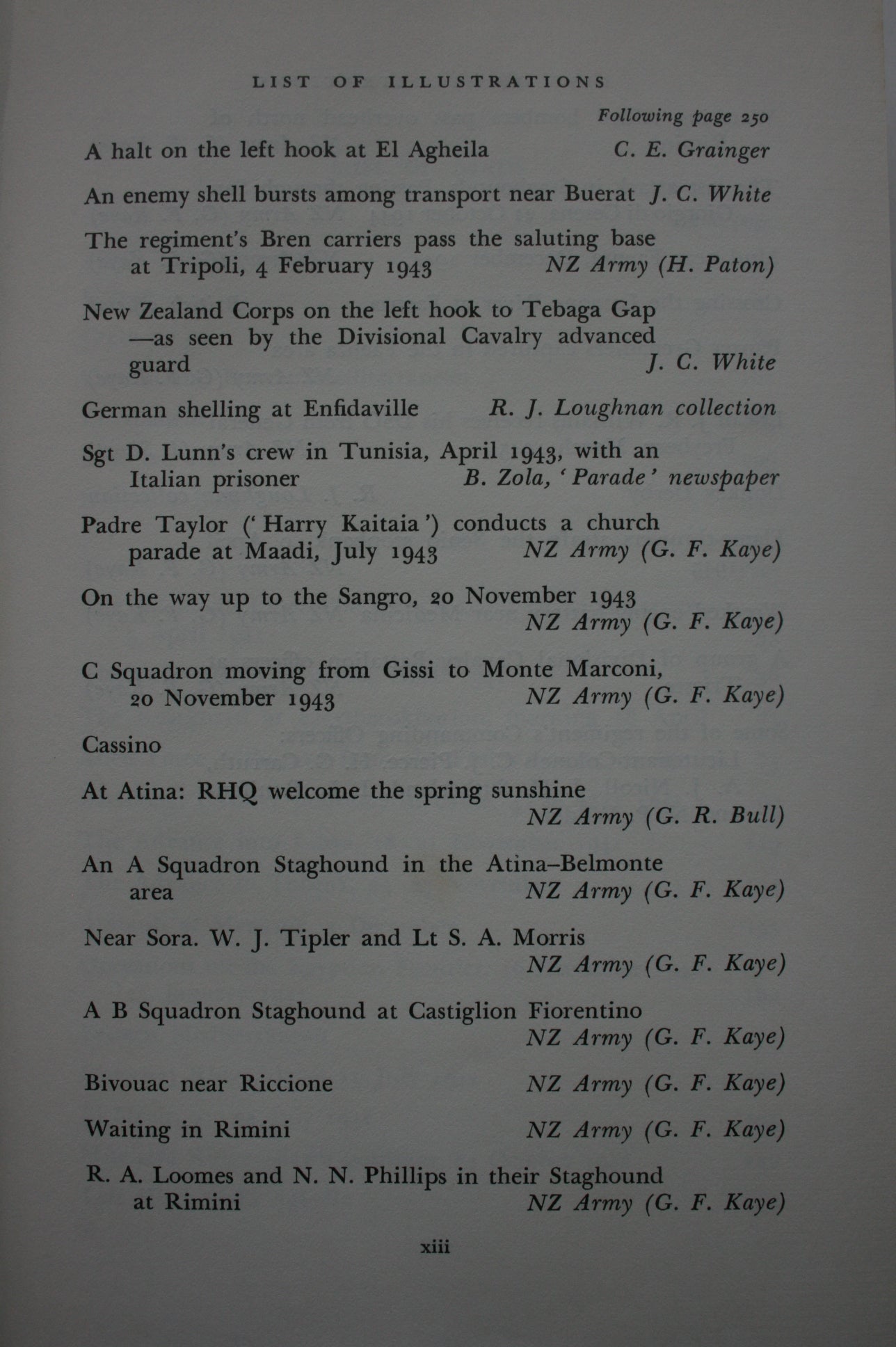 Divisional Cavalry: Official History of New Zealand in the Second World War 1939 - 45 by R J Loughnan.