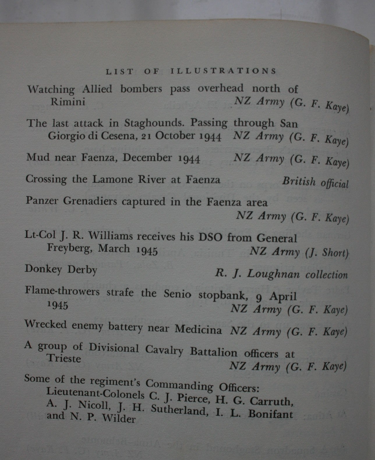 Divisional Cavalry: Official History of New Zealand in the Second World War 1939 - 45 by R J Loughnan.
