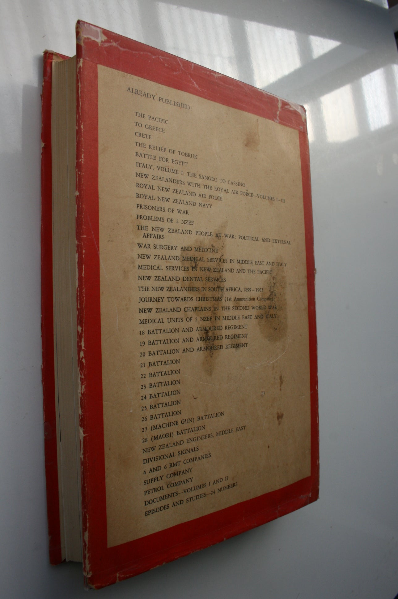 Bardia to Enfidaville. Official History of New Zealand in the Second World War 1939-45: By W.G. STEVENS.