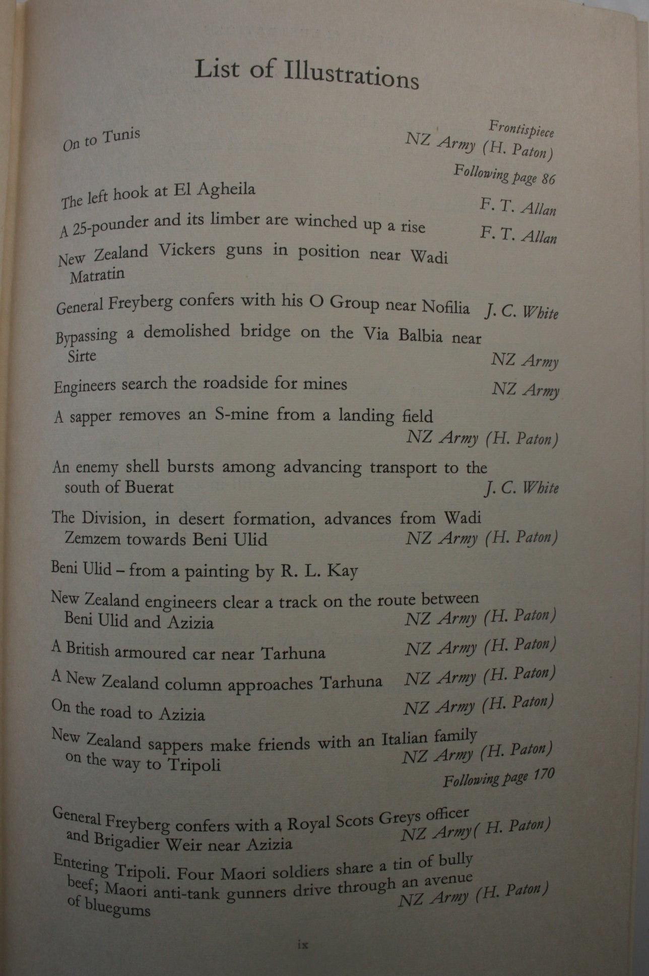 Bardia to Enfidaville. Official History of New Zealand in the Second World War 1939-45: By W.G. STEVENS.