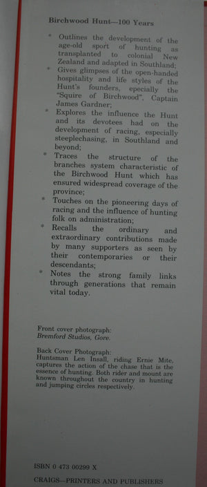 100 Years Birchwood Hunt by V G Boyle.