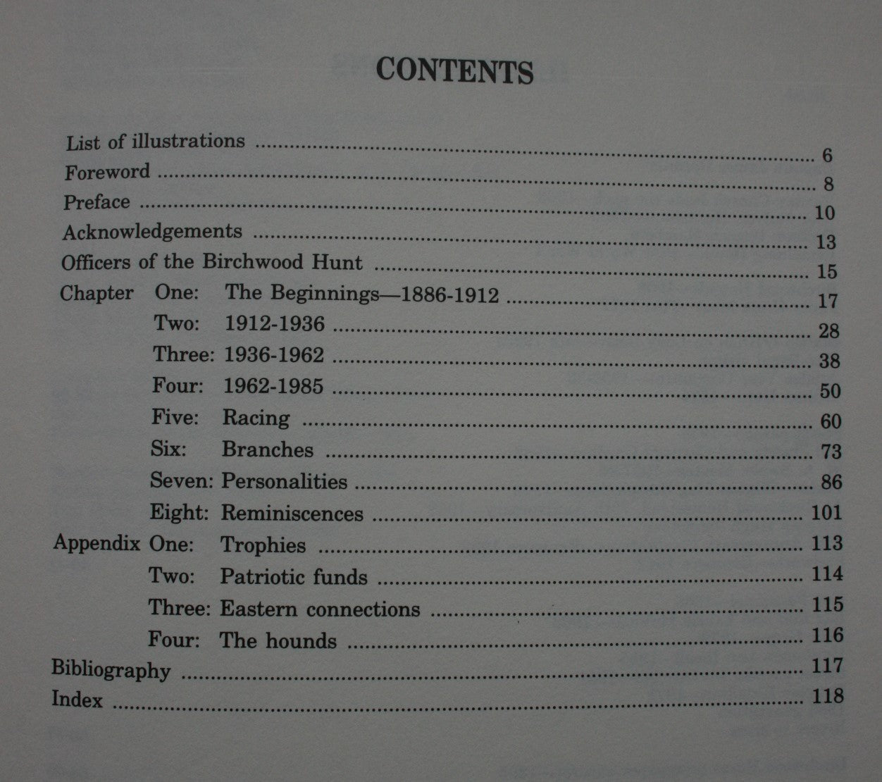 100 Years Birchwood Hunt by V G Boyle.