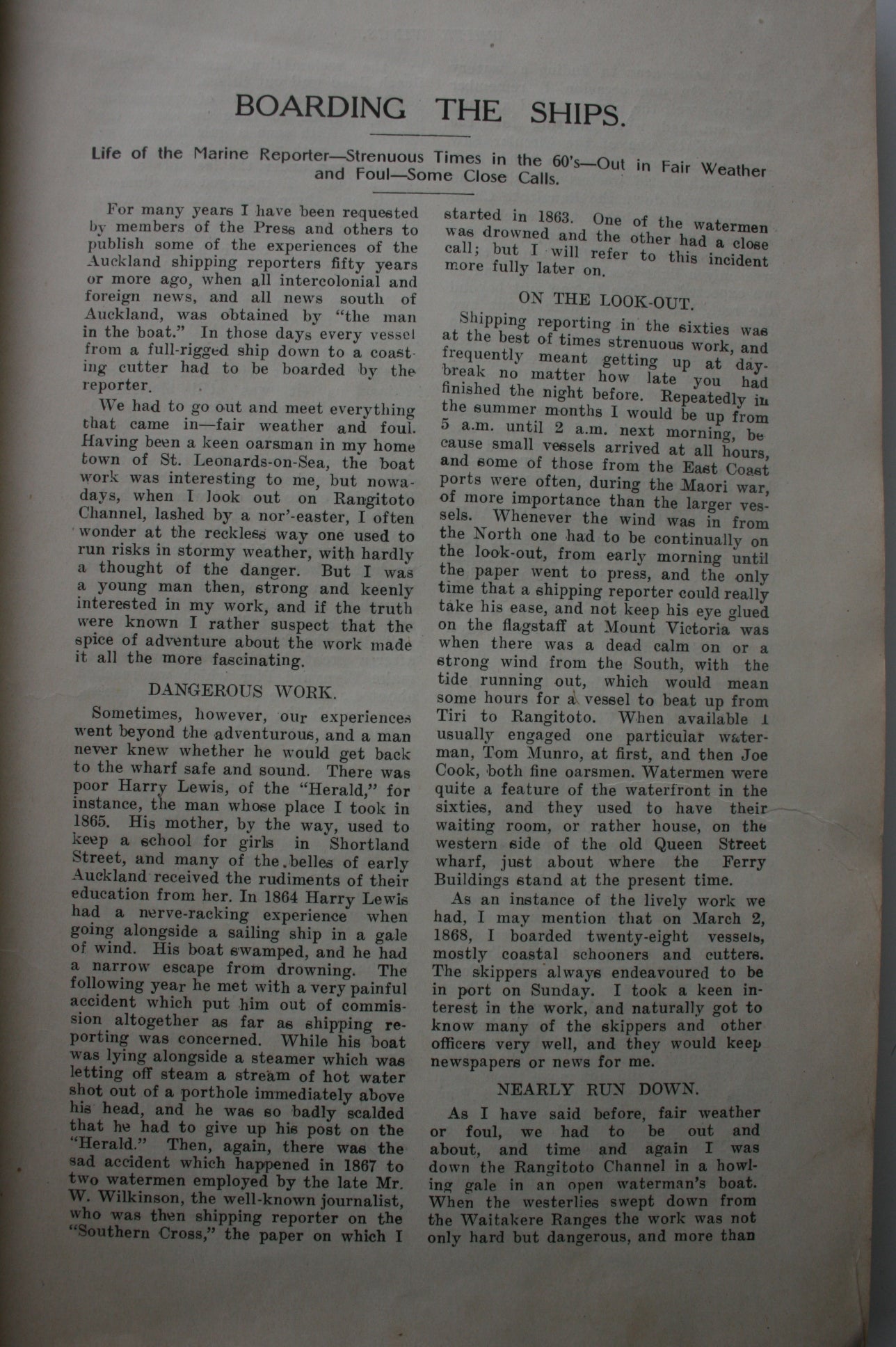 White Wings. Fifty Years of Sail in the New Zealand Trade 1850-1900. Volume I. FIRST EDITION.
