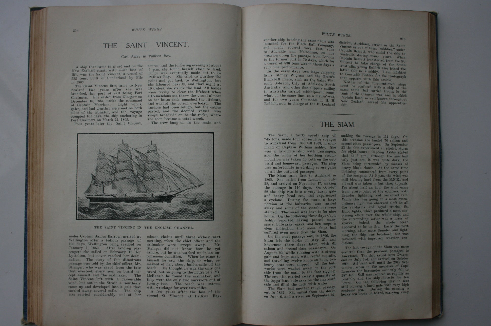 White Wings. Fifty Years of Sail in the New Zealand Trade 1850-1900. Volume I. FIRST EDITION.