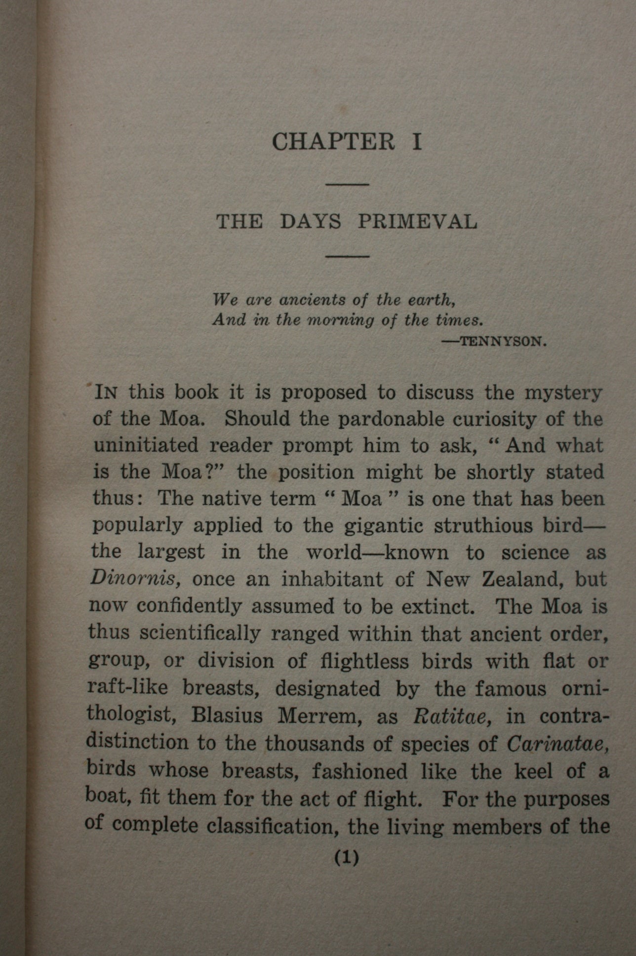 The Mystery of the Moa: New Zealand's Avian Giant by T. Lindsay Buick. 1931. FIRST EDITION. VERY SCARCE.