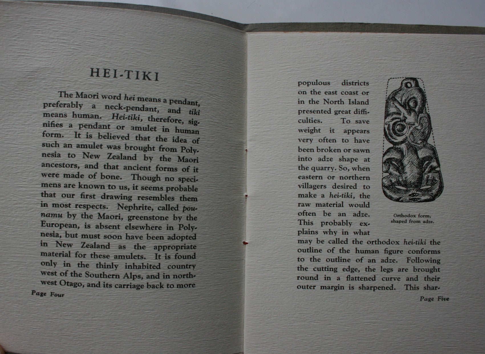 The Maori Hei-Tiki by H. D. Skinner. VERY RARE.
