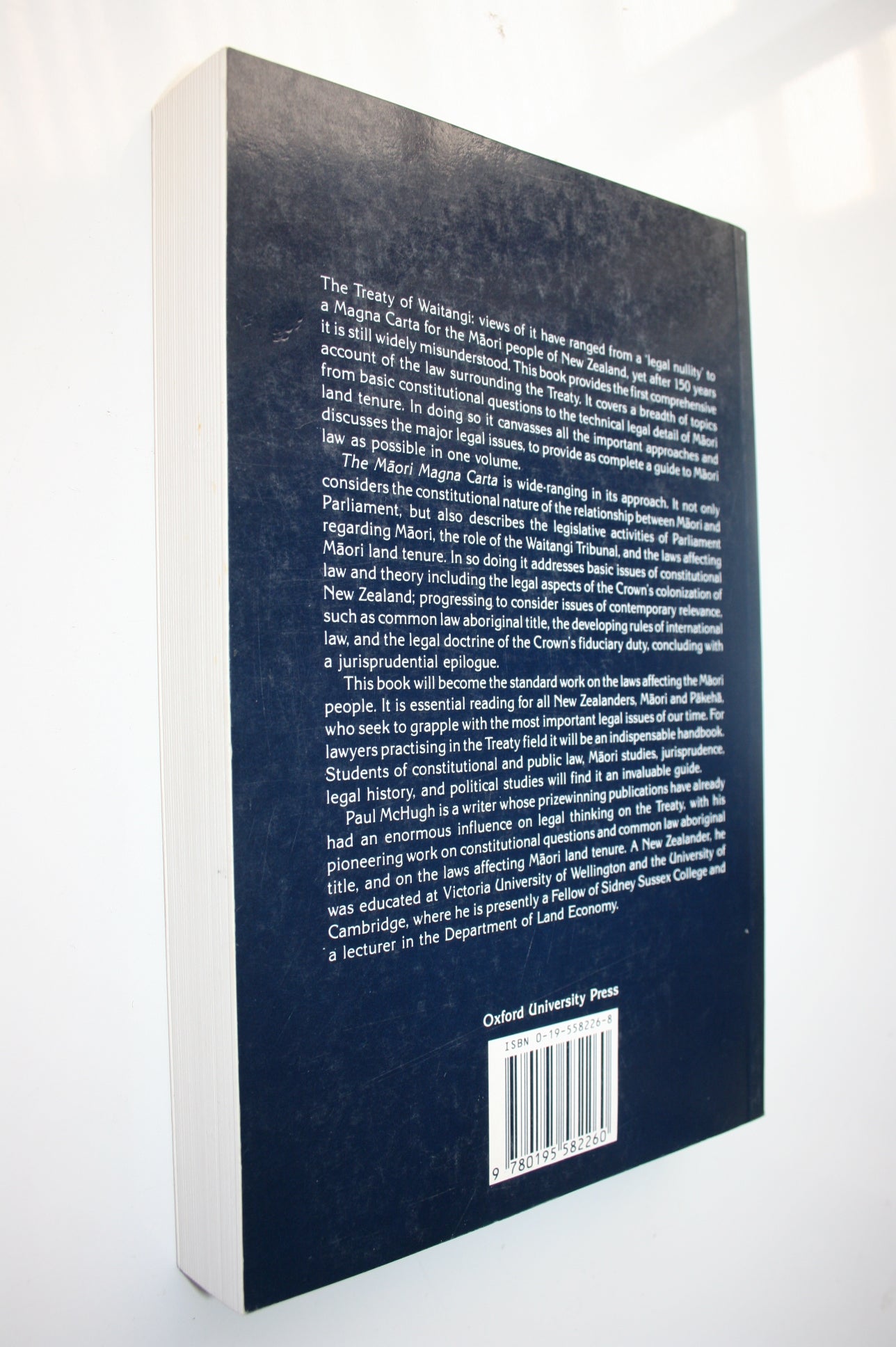 The Maori Magna Carta: New Zealand Law and the Treaty of Waitangi by Paul McHugh.