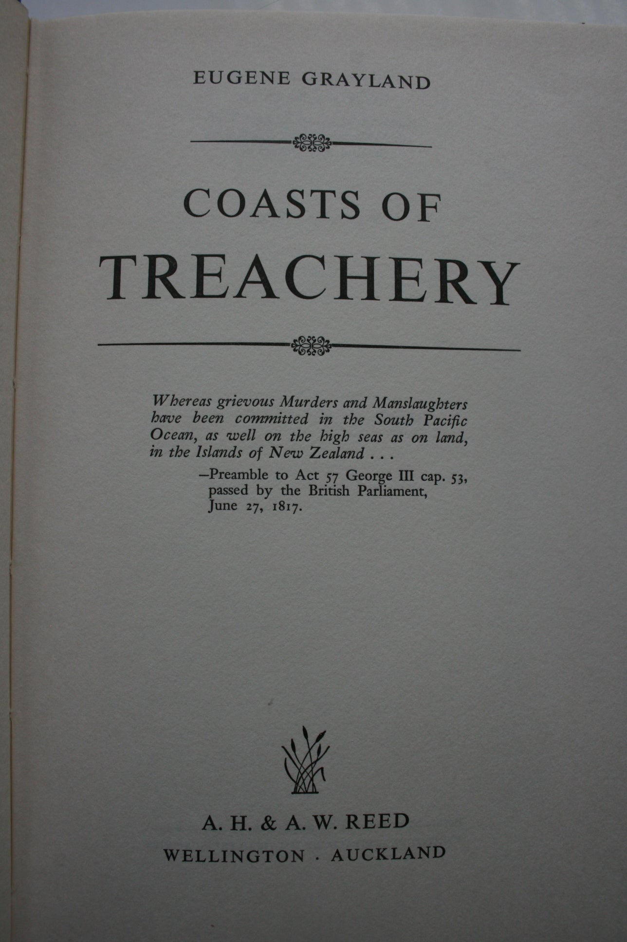 Coasts of Treachery by Eugene Grayland.