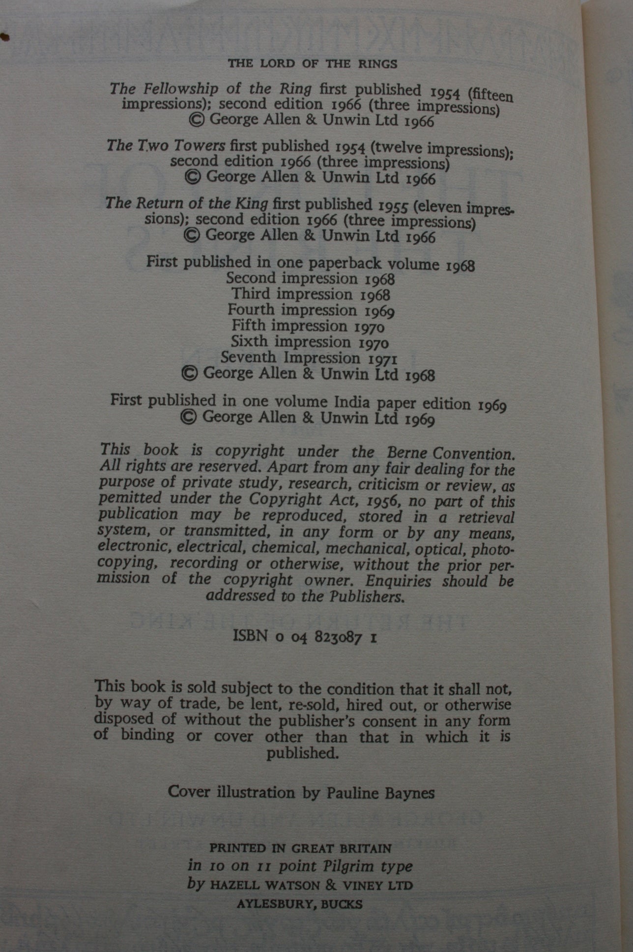 The Lord of the Rings. 1972. By J. R. R. Tolkien