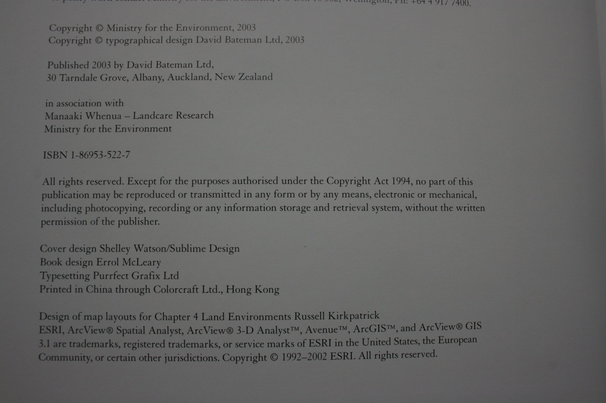 Land Environments of New Zealand Nga Taiao O Aotearoa by John Leathwick.