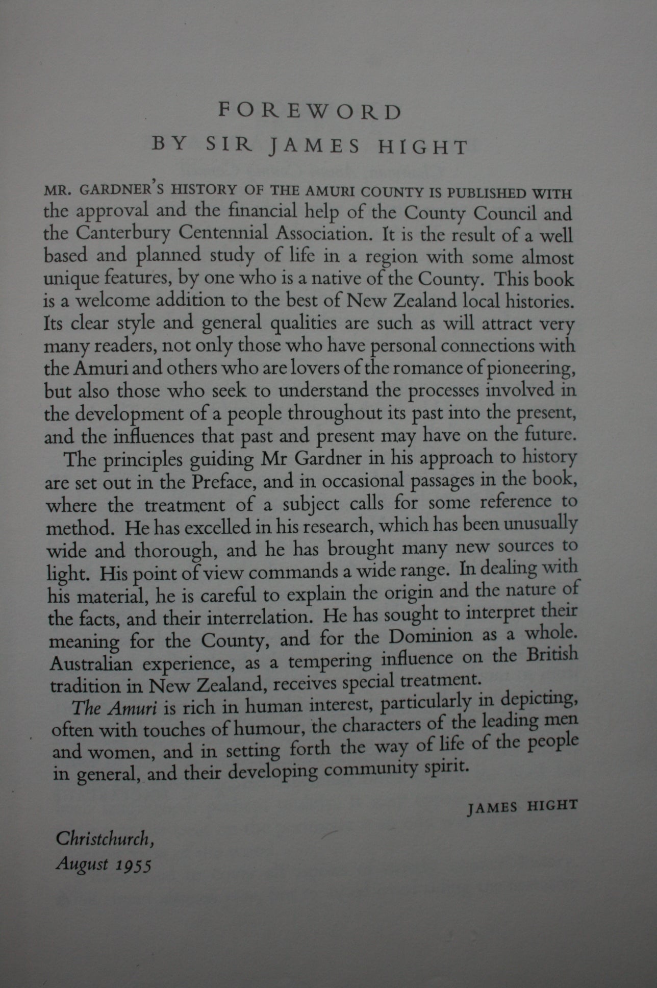 The Amuri A County History by W.J. Gardner.