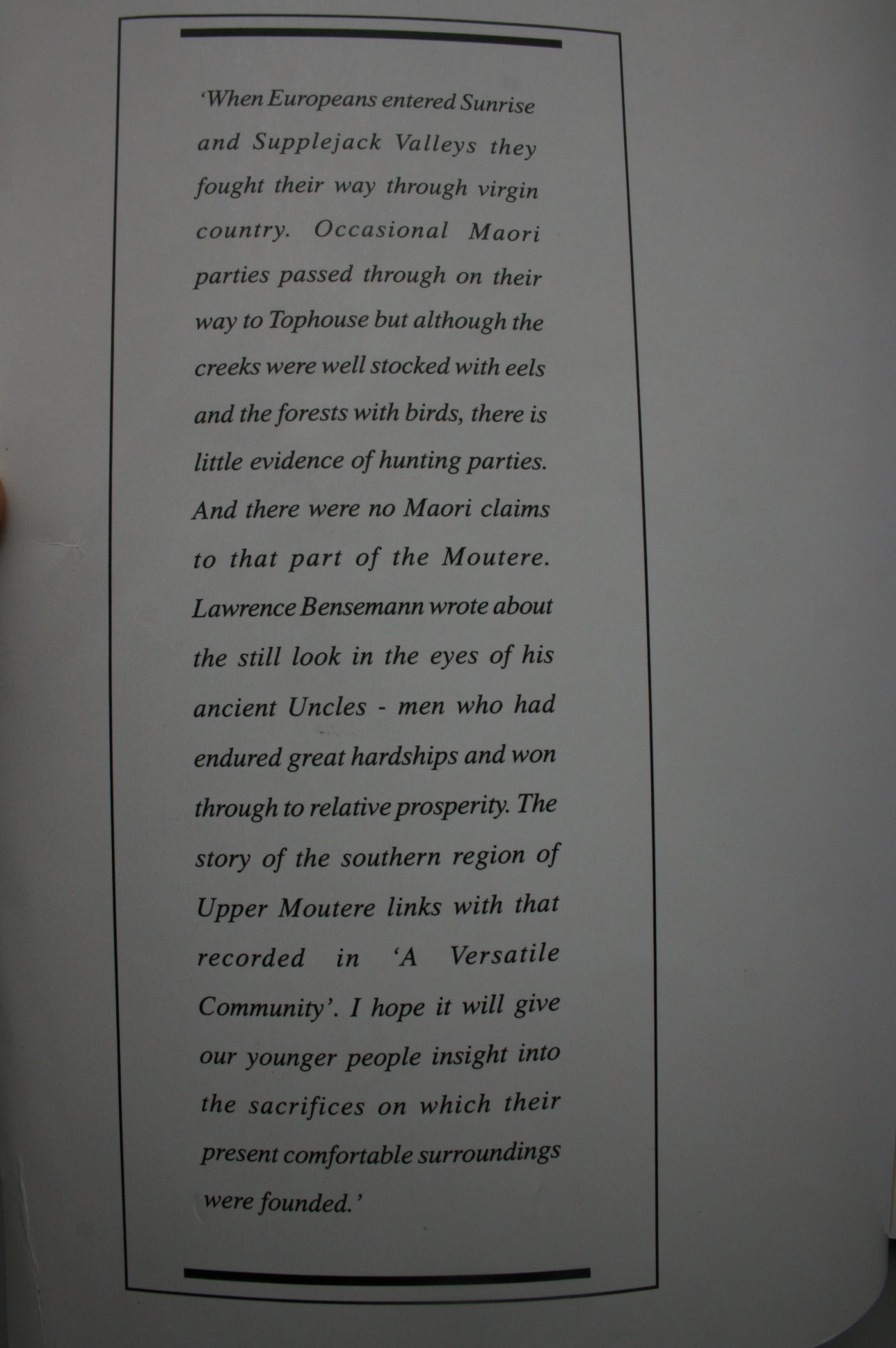 The Extended Community. Part II of the History of Upper Moutere. SIGNED BY AUTHOR George McMurtry. RARE.