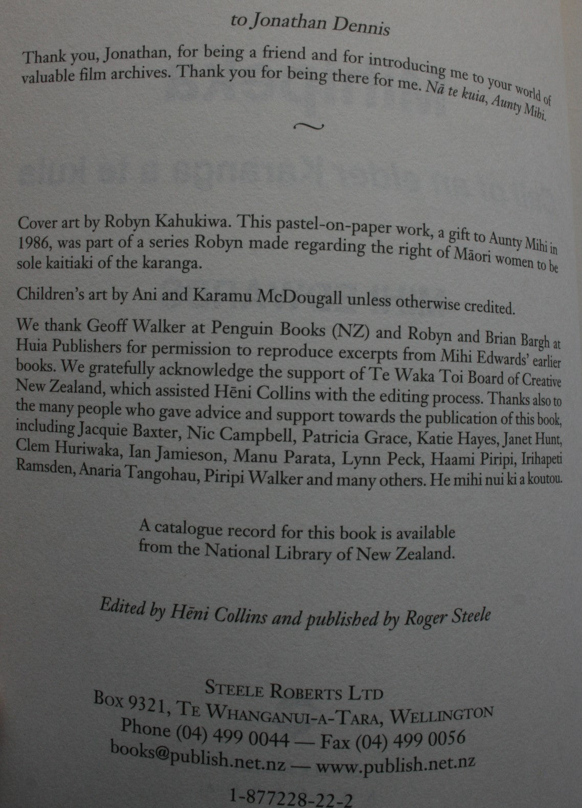 Mihipeka: Te Karanga a Te Kuia (The Call of an Elder). By Mihi Edwards. SIGNED MIHIPEKA. VERY SCARCE.