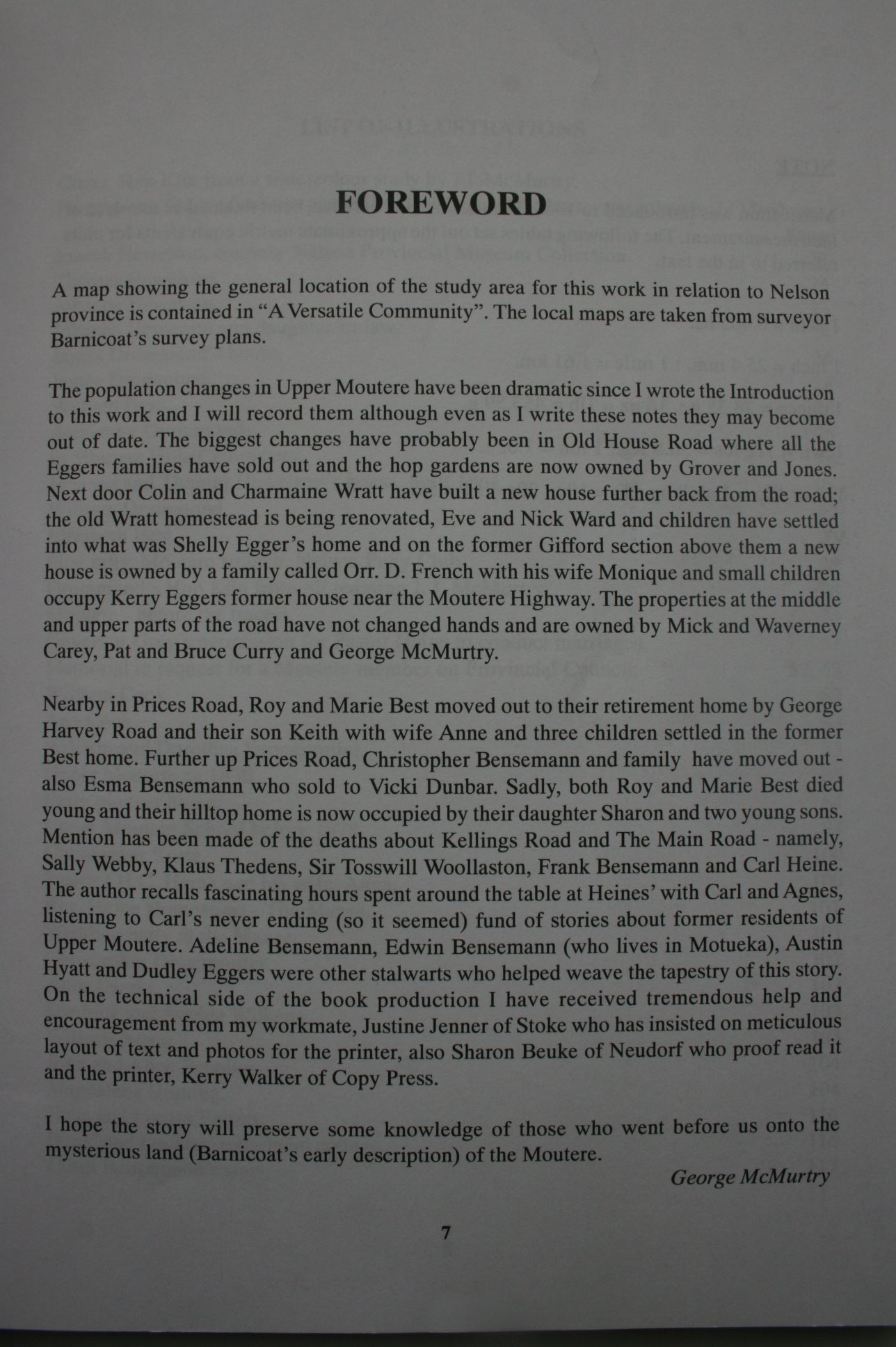 The Extended Community. Part II of the History of Upper Moutere. SIGNED BY AUTHOR George McMurtry. RARE.