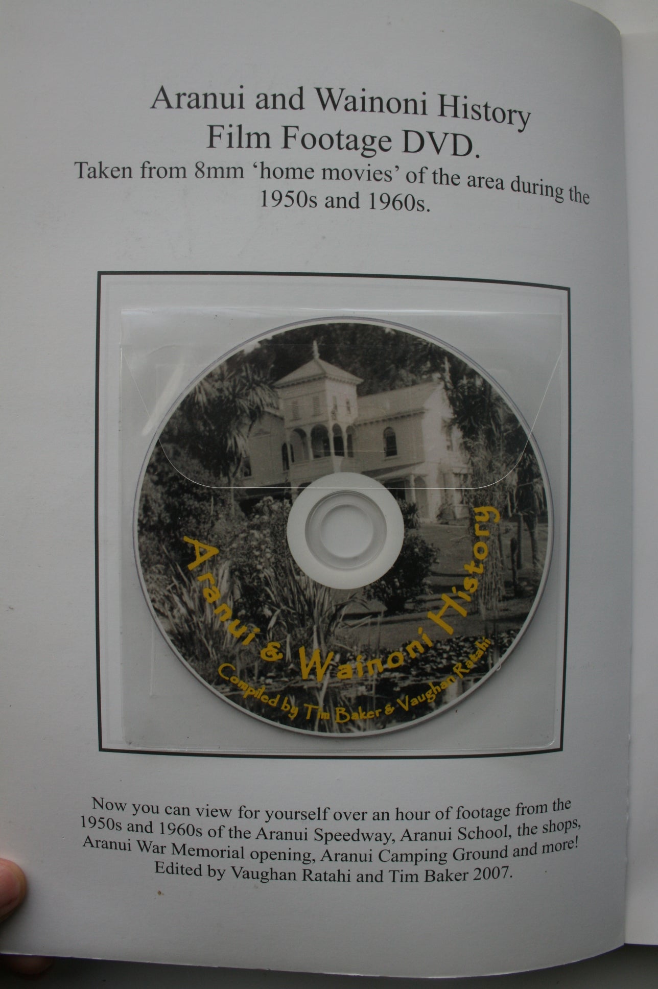 Aranui & Wainoni History - (book and dvd) by Tim Baker. VERY RARE