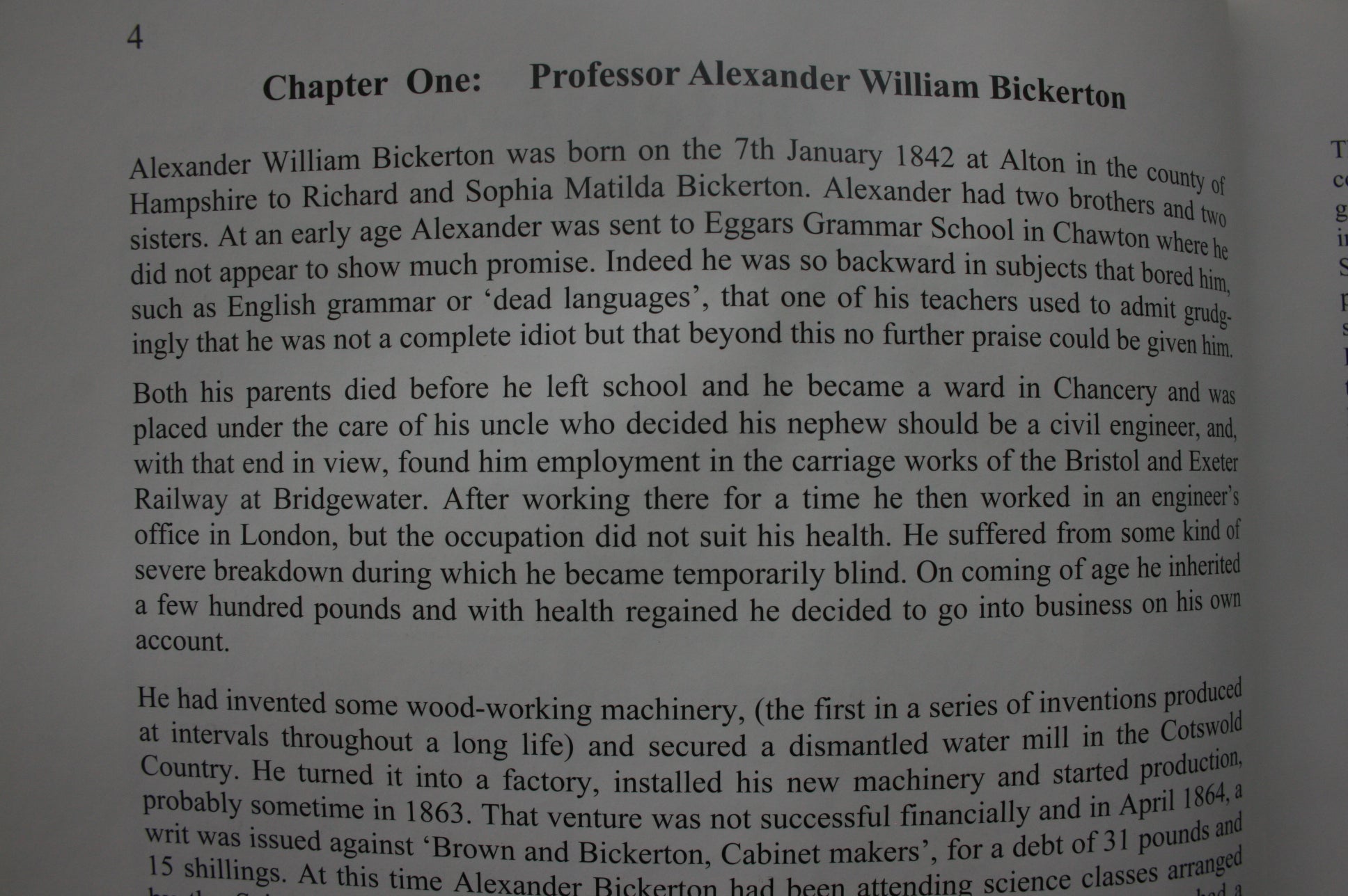 rofessor Bickerton's Wainoni by Timothy David Baker.