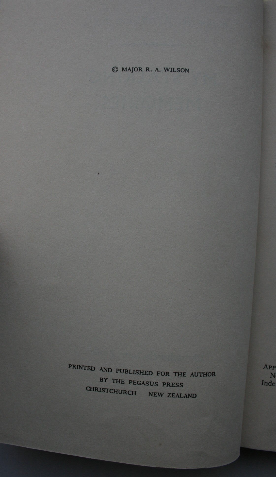 My Stalking Memories by Major R.A. Wilson. 1961, FIRST EDITION, FIRST PRINTING.
